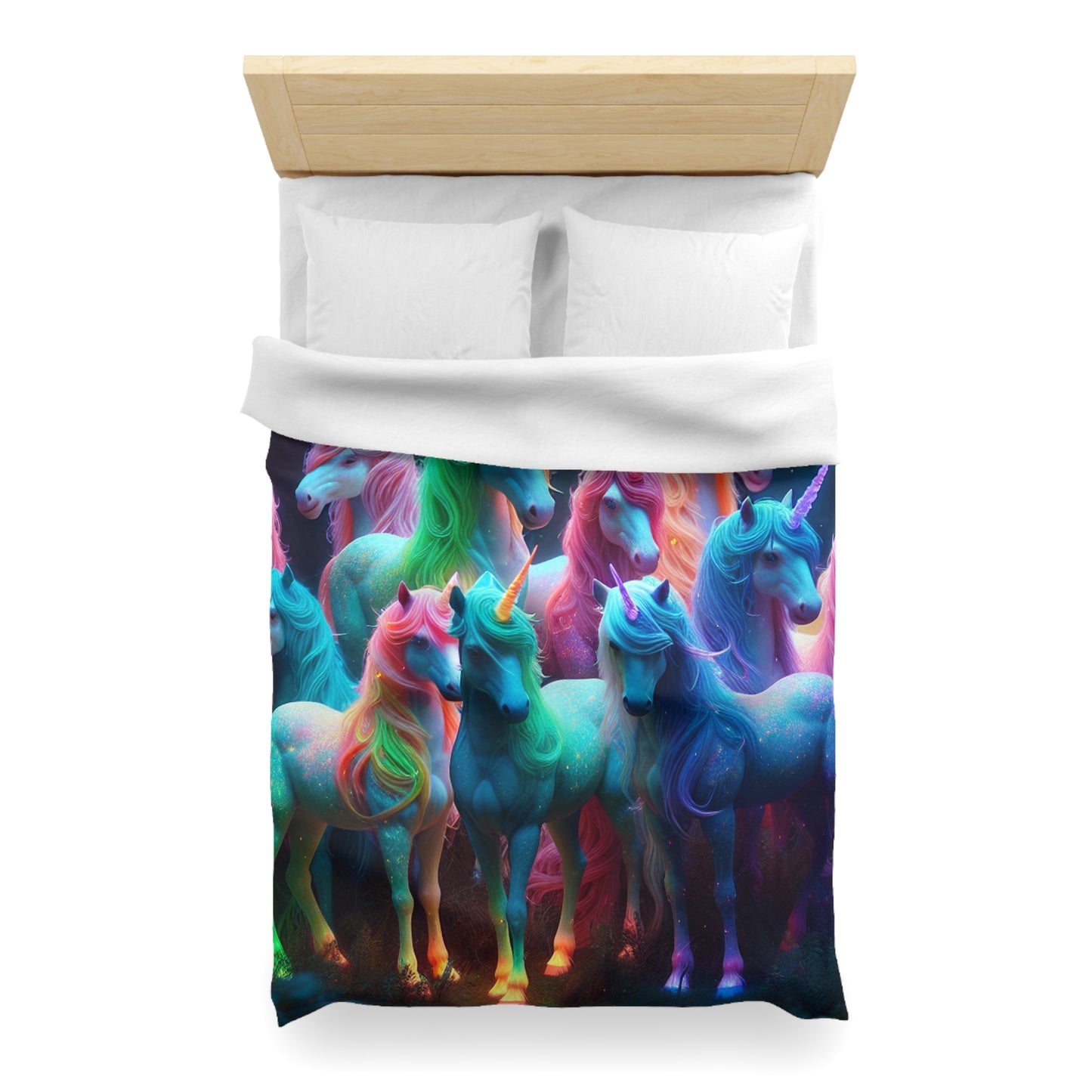 Giovanni da Guido - NEON Unicorns Microfiber Duvet Cover