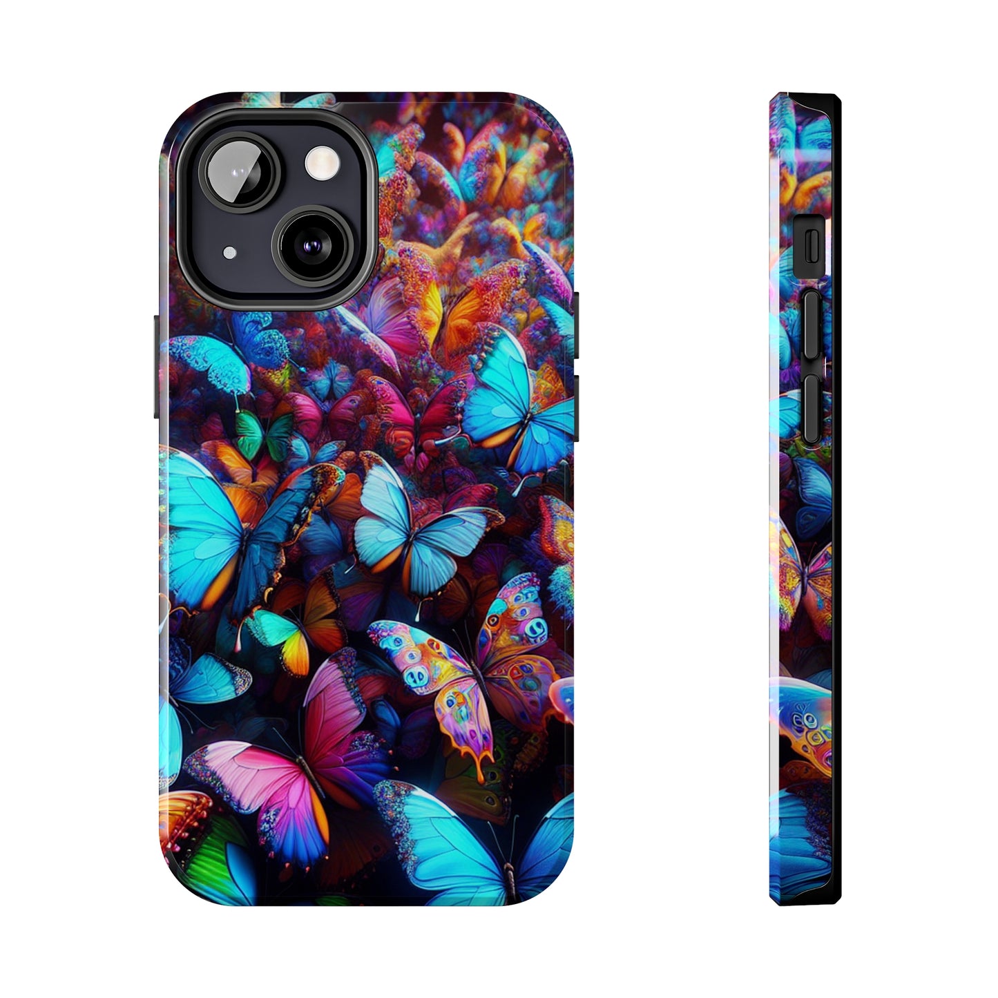"Illuminated Flight" NEON Butterflies Tough Phone Case