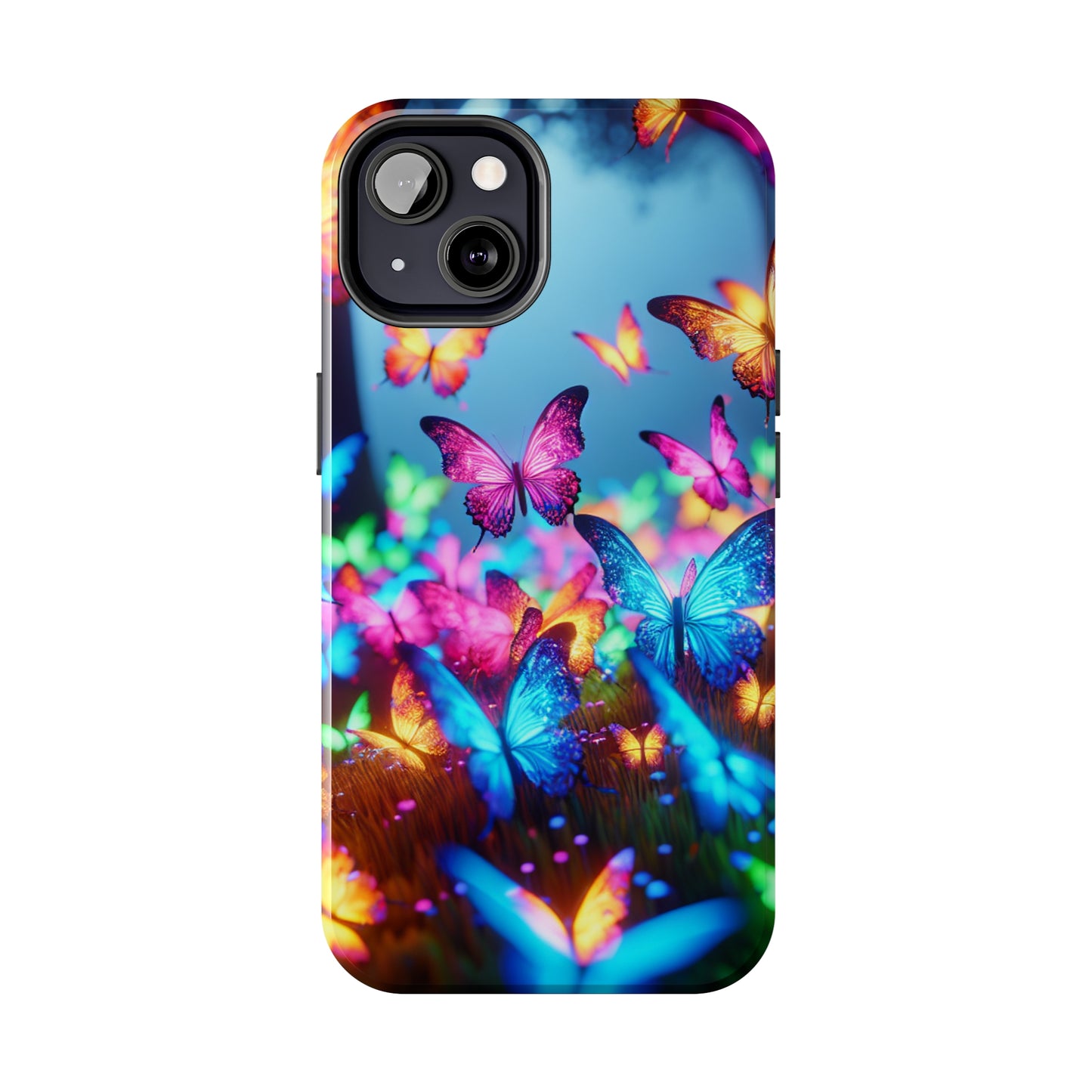 "Neon Butterflies Awakening" NEON Butterflies Tough Phone Case