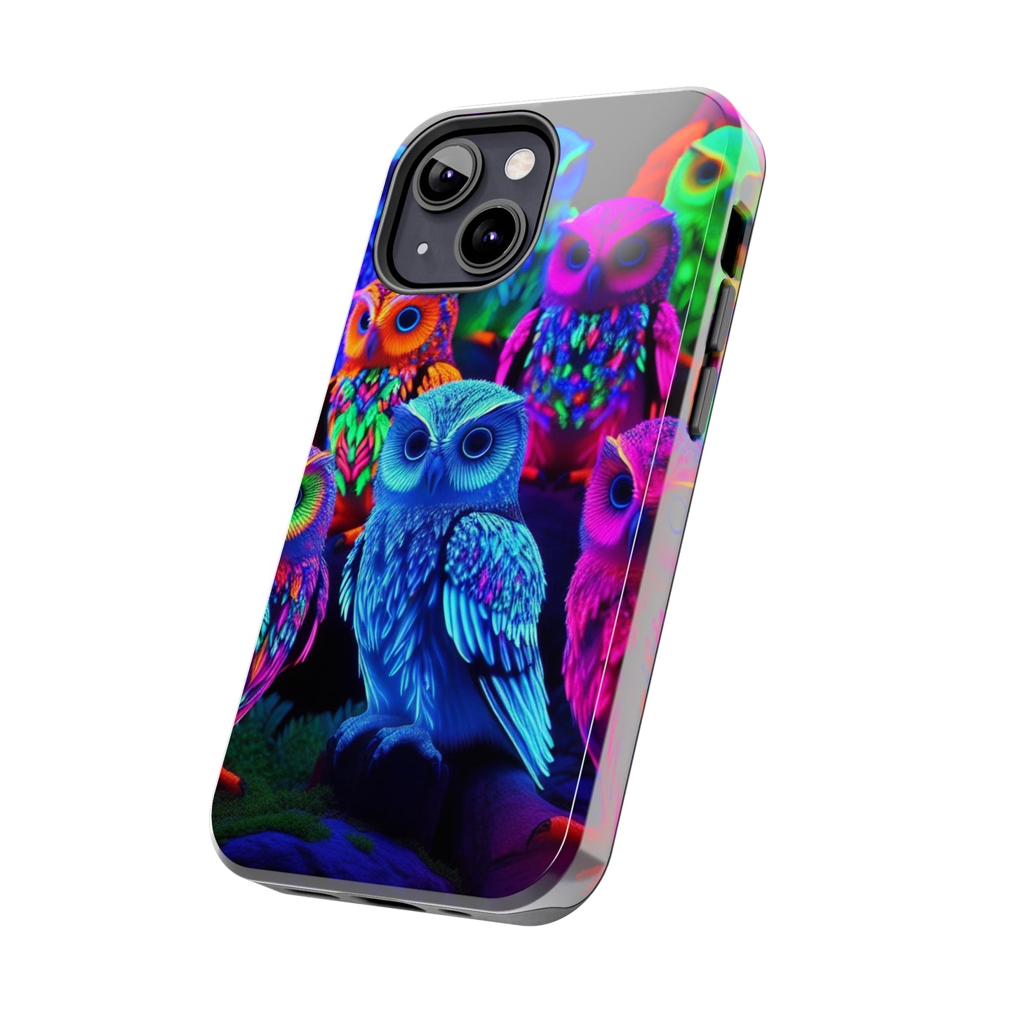 Neon Nocturne. NEON Owls Tough Phone Case
