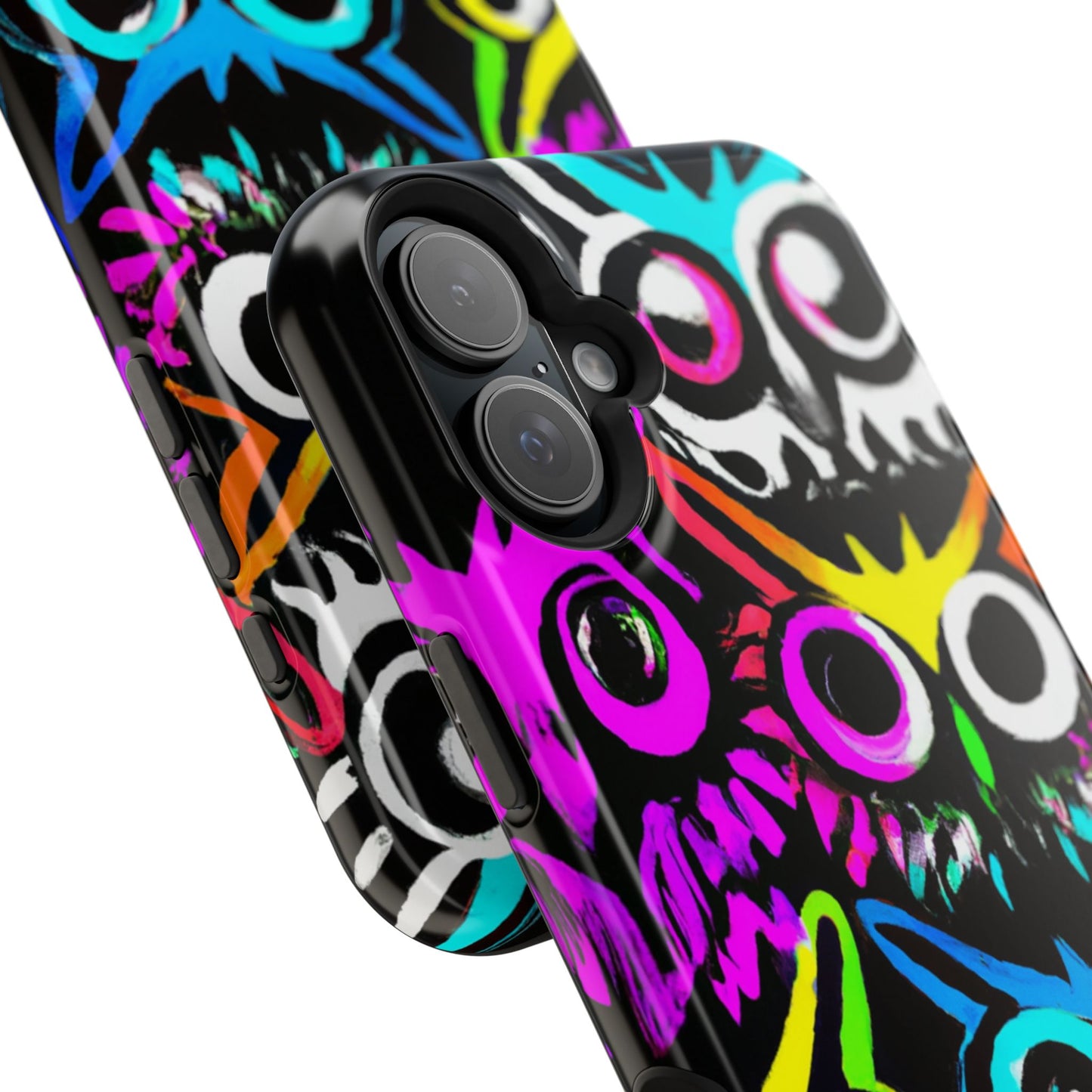 TDB Psychedelic Rave Owl Impact-Resistant Phone Case - Colorful Protection