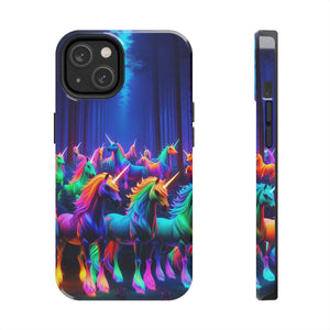 Vivid Unicorn Pack NEON Unicorns Tough Phone Case Iphone 7 8 9 10 11 12 13 14 Pro Max Mini Plus XR XS SE