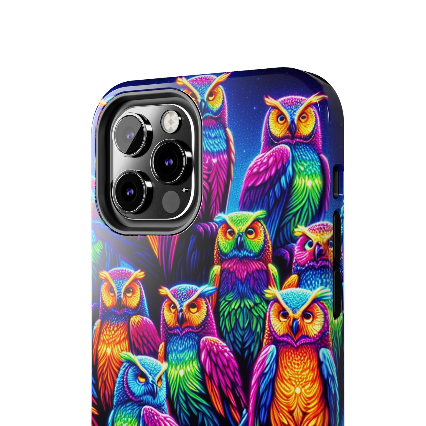 Neon Nocturne. NEON Owls Tough Phone Case