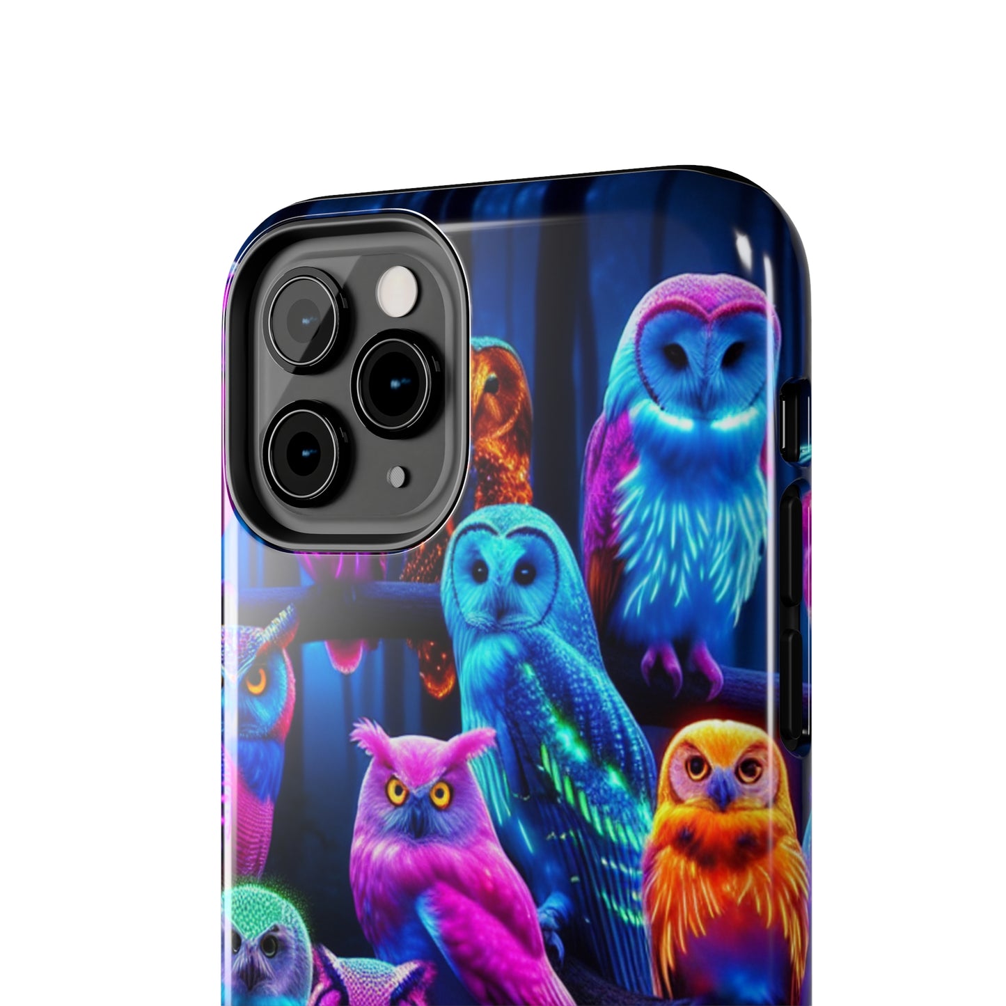 Neon Party of Owls NEON Owls Phone Case Iphone 7 8 9 10 11 12 13 14 Pro Max Mini Plus XR XS SE