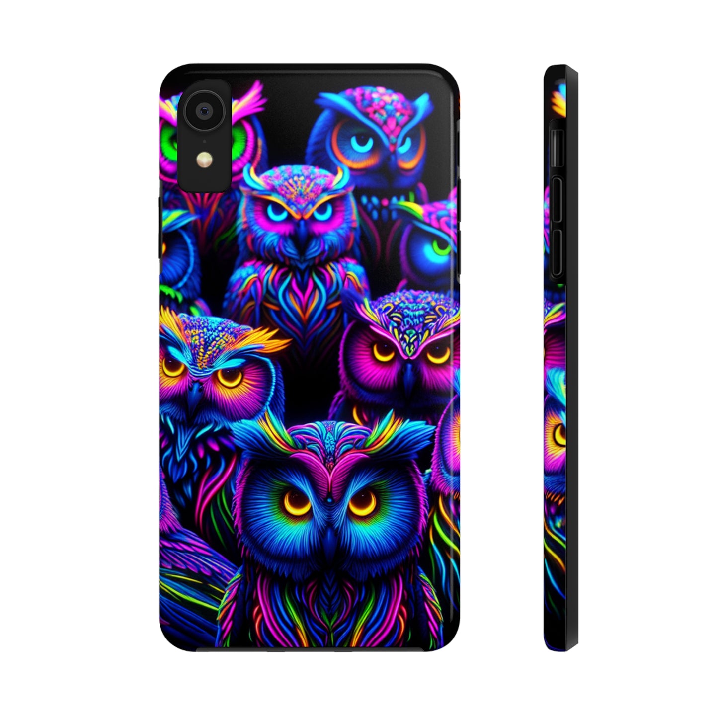 Neon Owl Congregation. NEON Owls Tough Phone Case