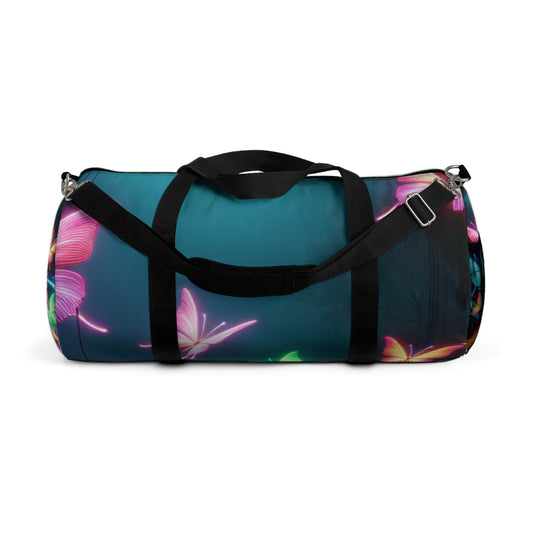 "Butterfly Burst" - Neon Butterflies Duffle Bag