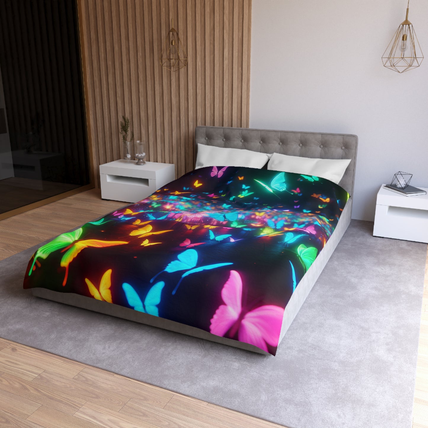 Adamo di Benvenuto - NEON Butterflies Microfiber Duvet Cover