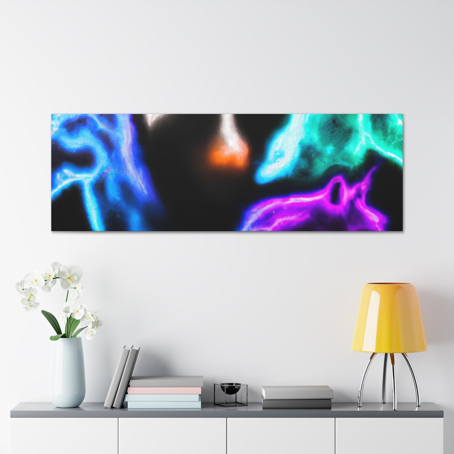 "Neon Harmony" NEON Unicorns Art Canvas