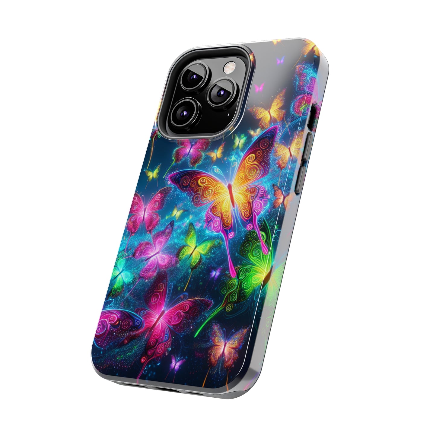 Neon Butterflies In Flight. NEON Butterflies Tough Phone Case
