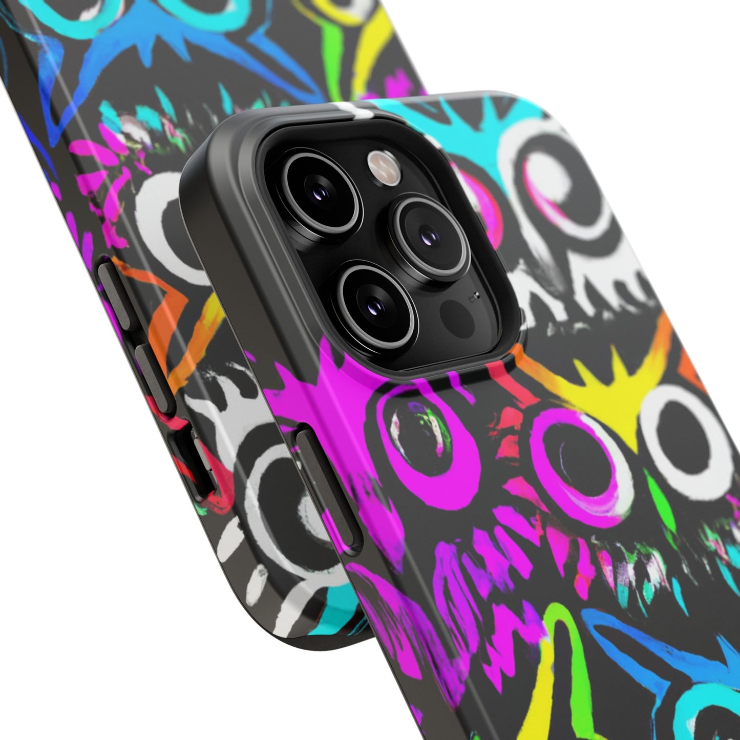 TDB Psychedelic Rave Owl Impact-Resistant Phone Case - Colorful Protection