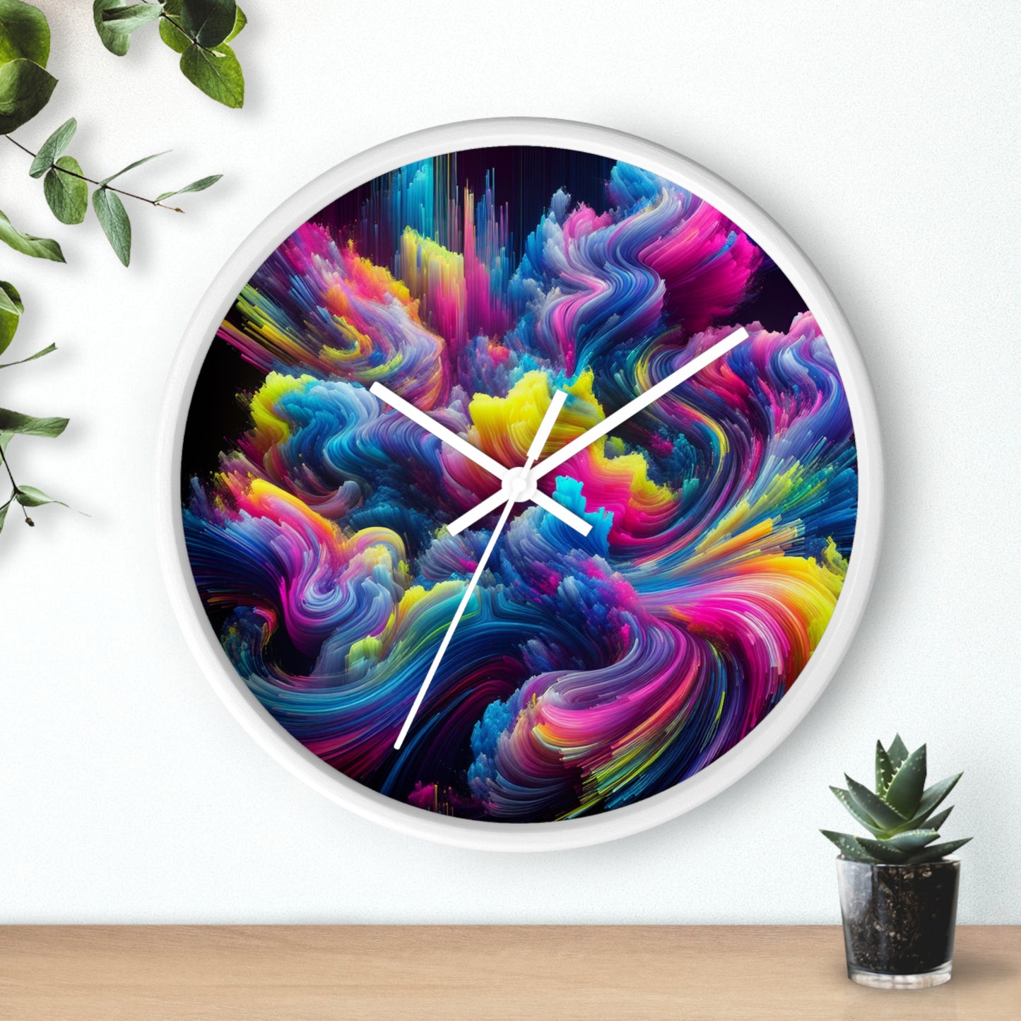 Leonarda Fontana - Trippy Infinity Patterns Wall Clock