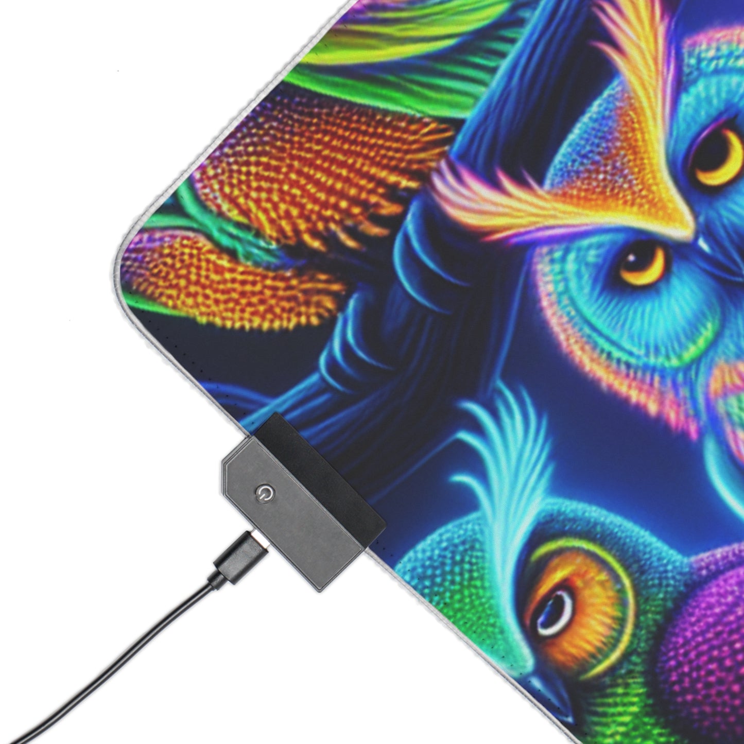 Neon Nightwatch NEON Owls Art LED Mousepad