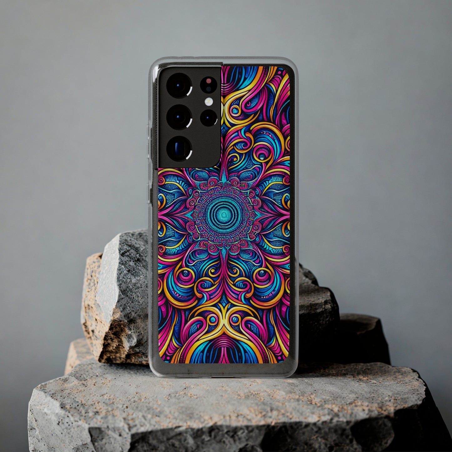 "Fantasia of Fluorescence" Infinity Patterns Art Polycarbonate Phone Case Samsung Galaxy s21 s22 Google Pixel 6 Iphone 11 12 13 14 Pro Max Mini Plus