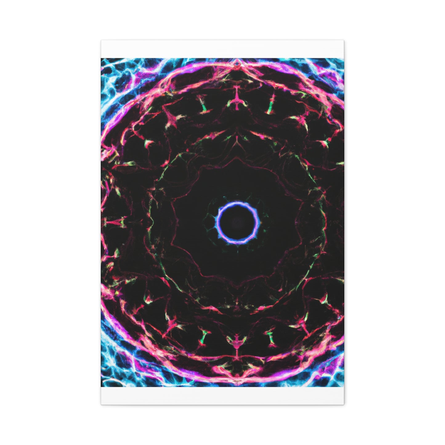 Vortex of Vibrancy Trippy Infinity Patterns Art Canvas