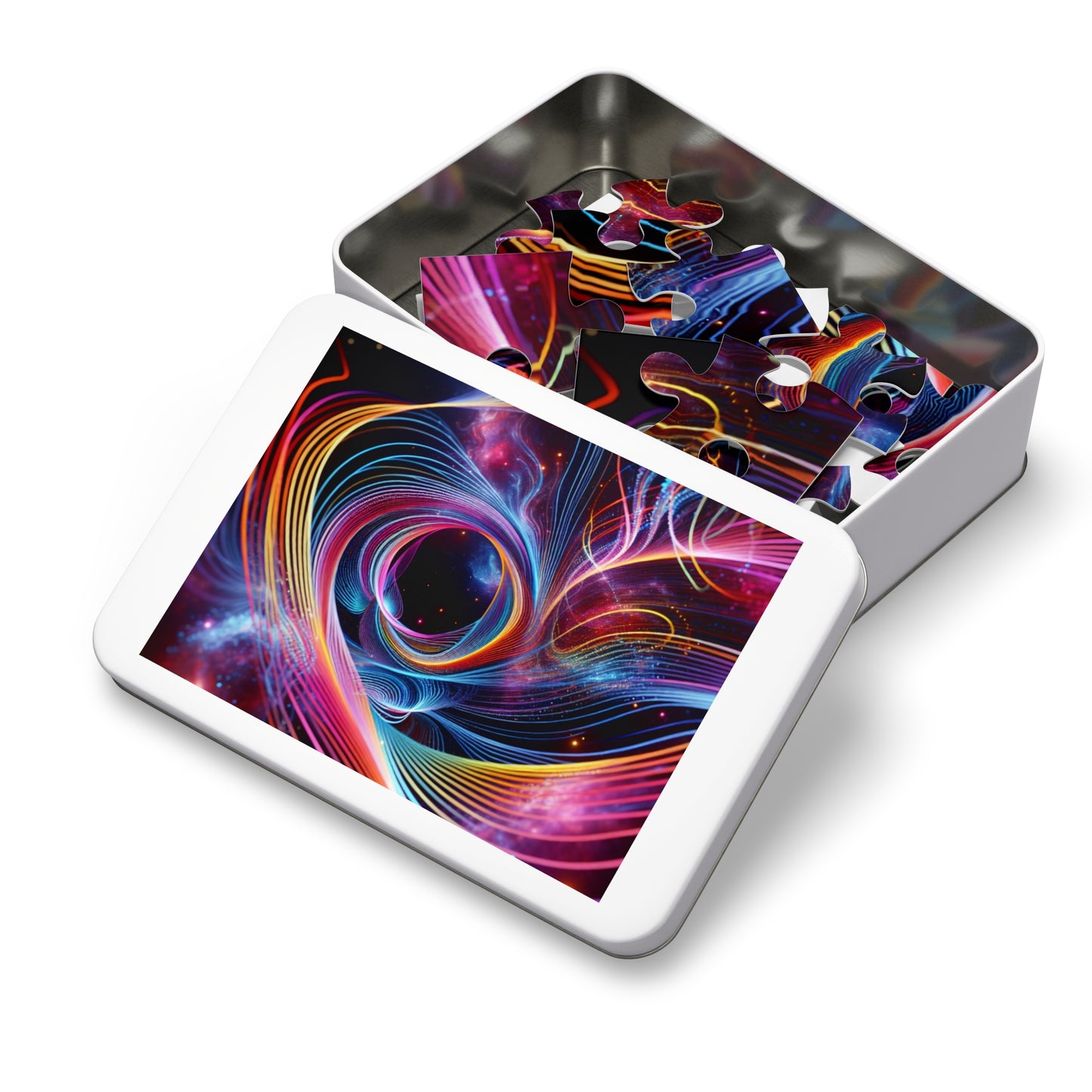 NeonInfiniti. - Neon Trippy Infinity Patterns Puzzle 30, 110, 252, and 1000 Pieces