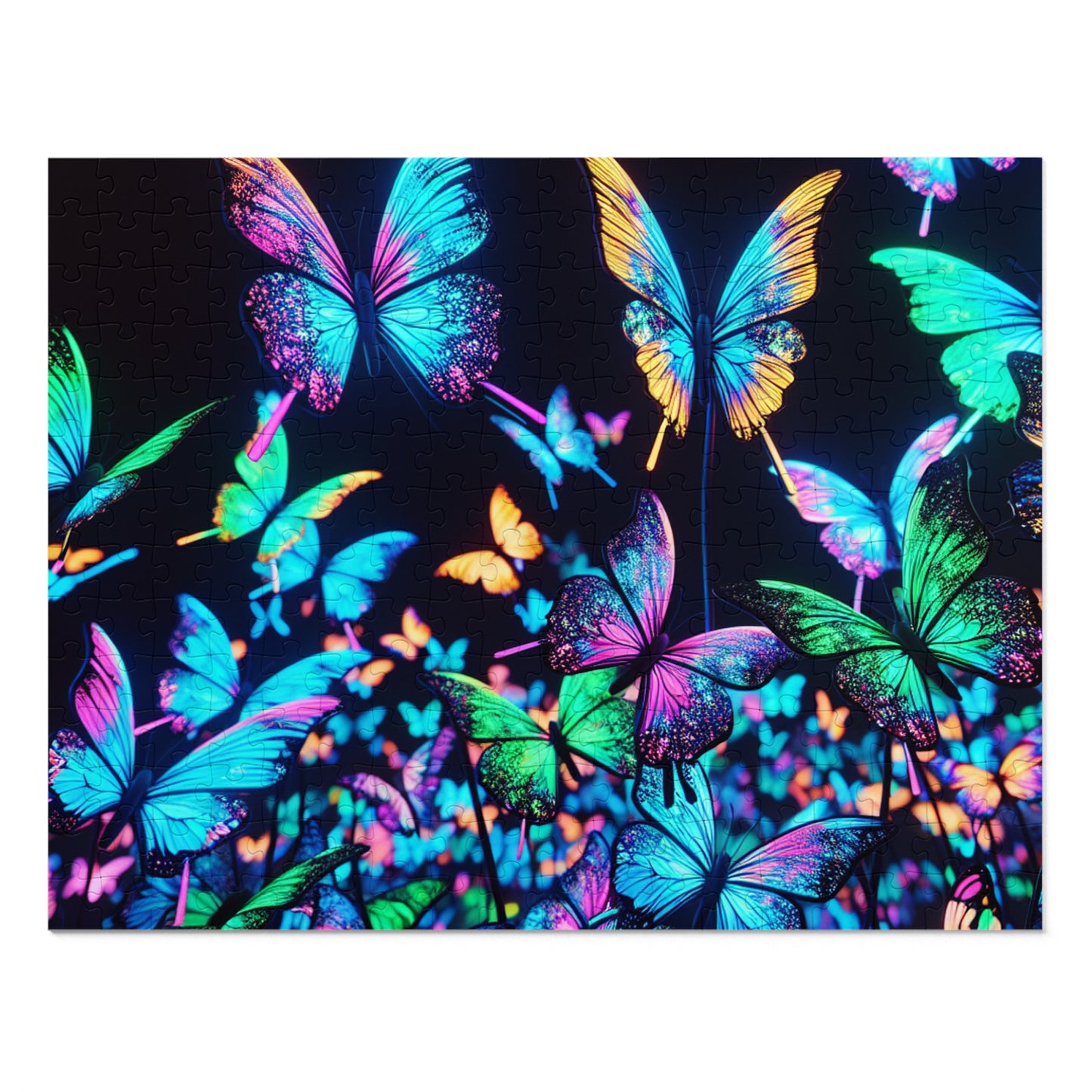 Neon Flutter - Neon Butterflies Puzzle