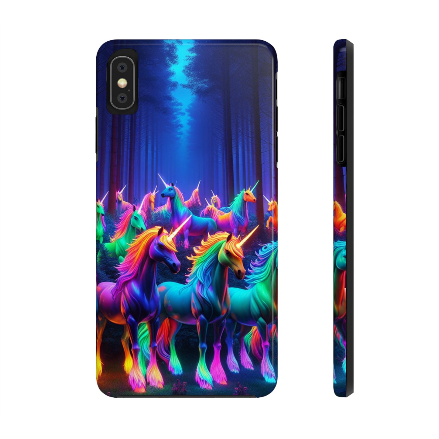 Vivid Unicorn Pack NEON Unicorns Tough Phone Case Iphone 7 8 9 10 11 12 13 14 Pro Max Mini Plus XR XS SE
