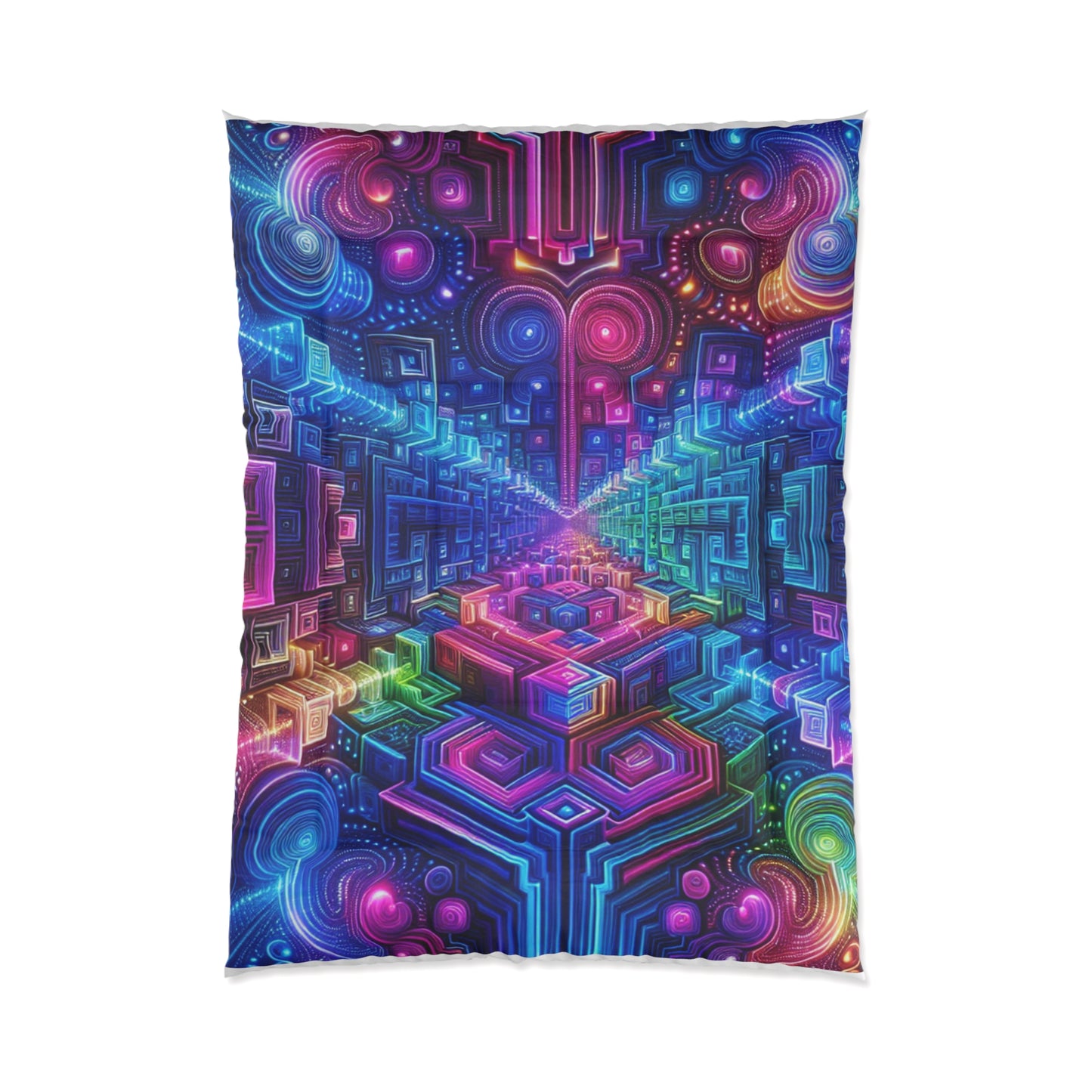 Aurora Flarezoom. Trippy Infinity Patterns Comforter Blanket