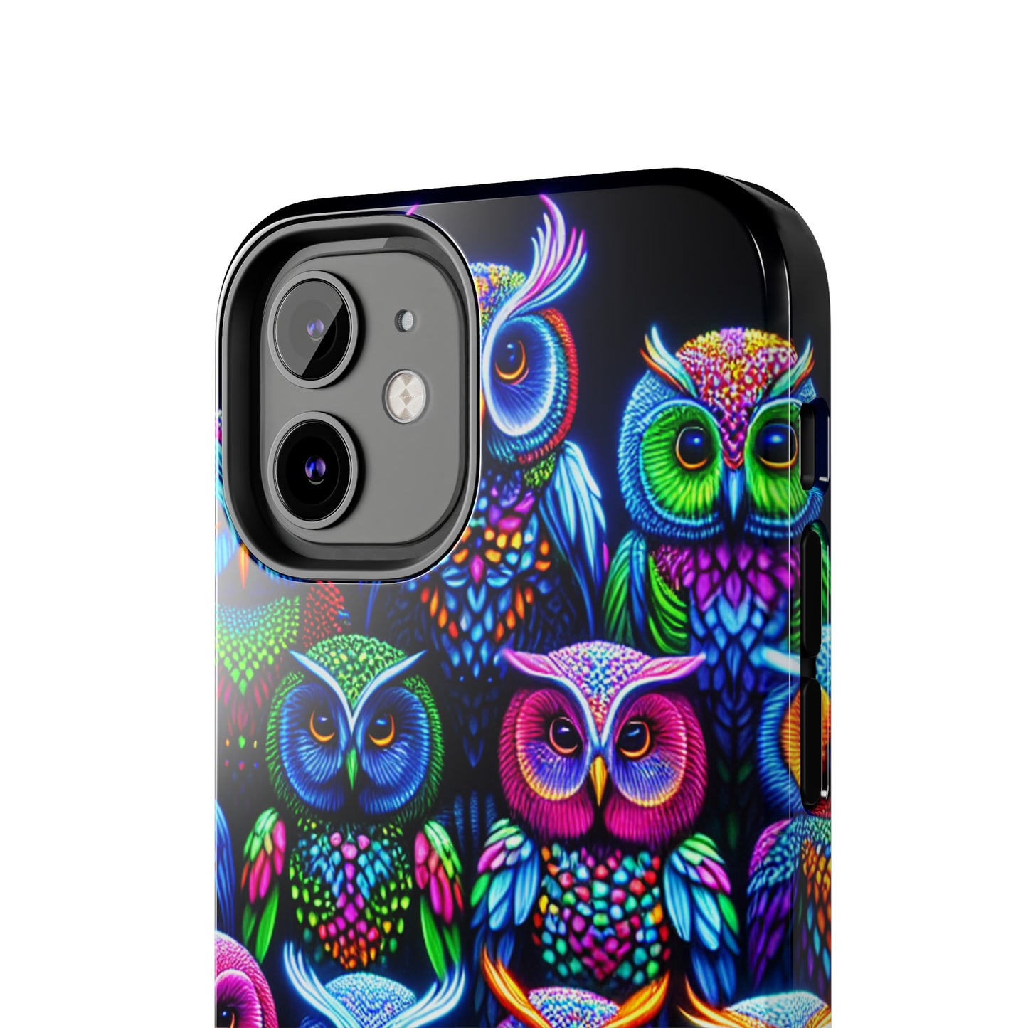 Neon Nocturnal Spectacle. NEON Owls Tough Phone Case