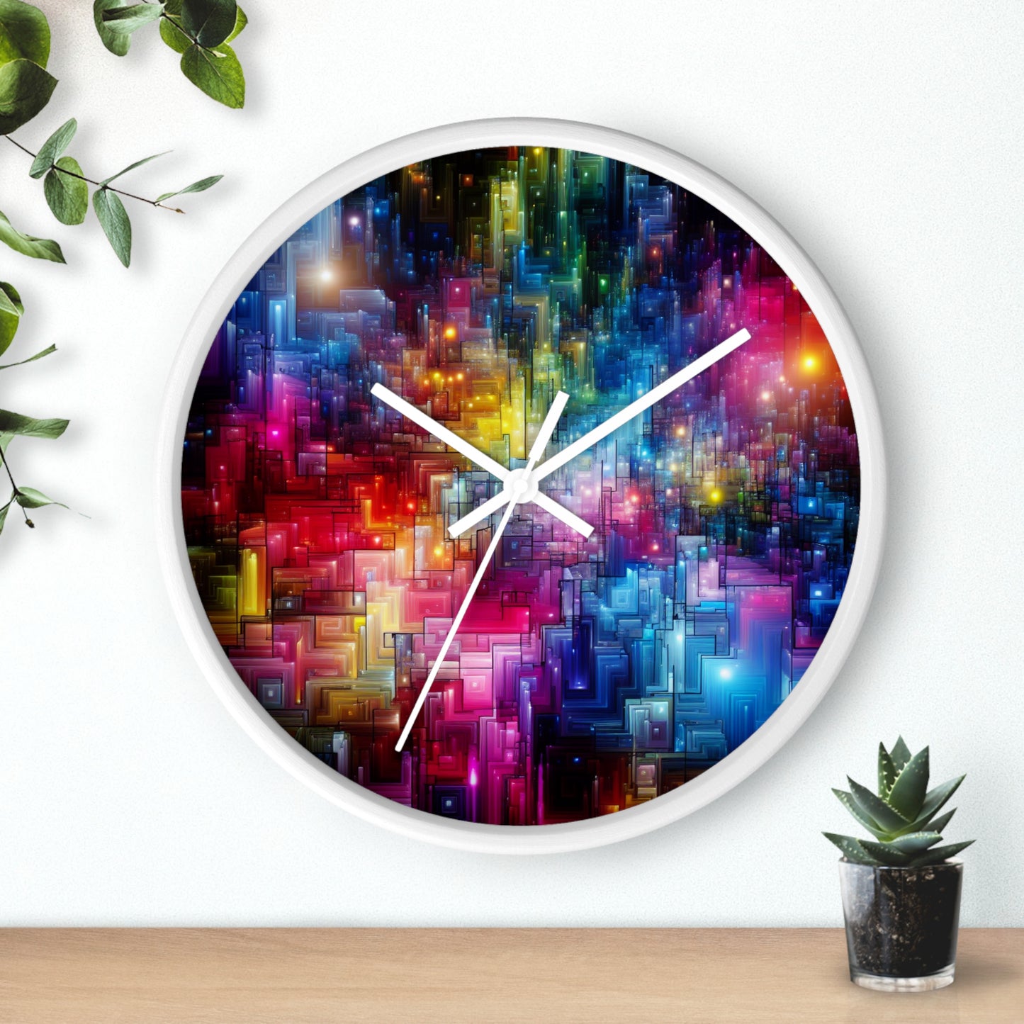 Hortensia da Verona - Trippy Infinity Patterns Wall Clock