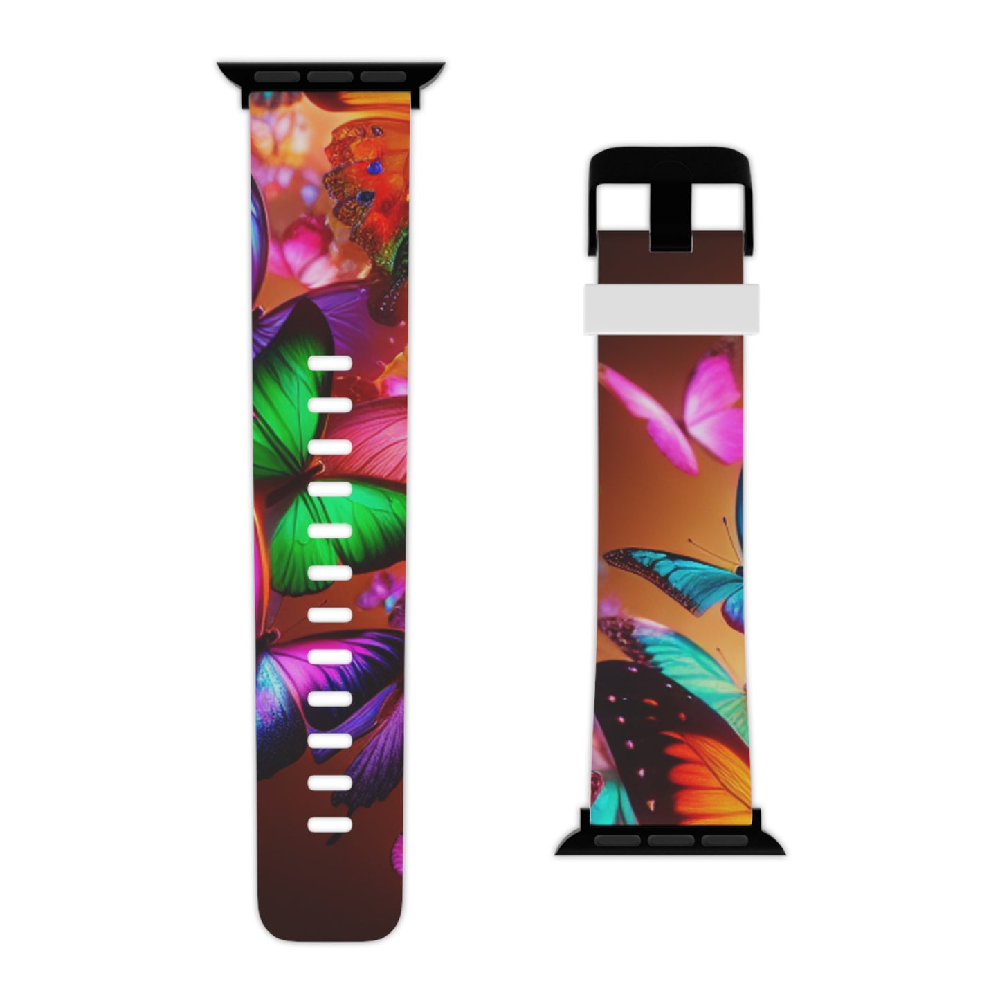 "Neon Flutterbyes" - NEON Butterflies Iwatch Band