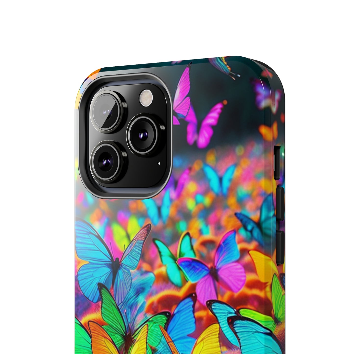 "Neon Butterfly Mural" NEON Butterflies Tough Phone Case Iphone 6 7 8 9 10 11 12 13 14 SE X XR XS Pro Max Mini Plus