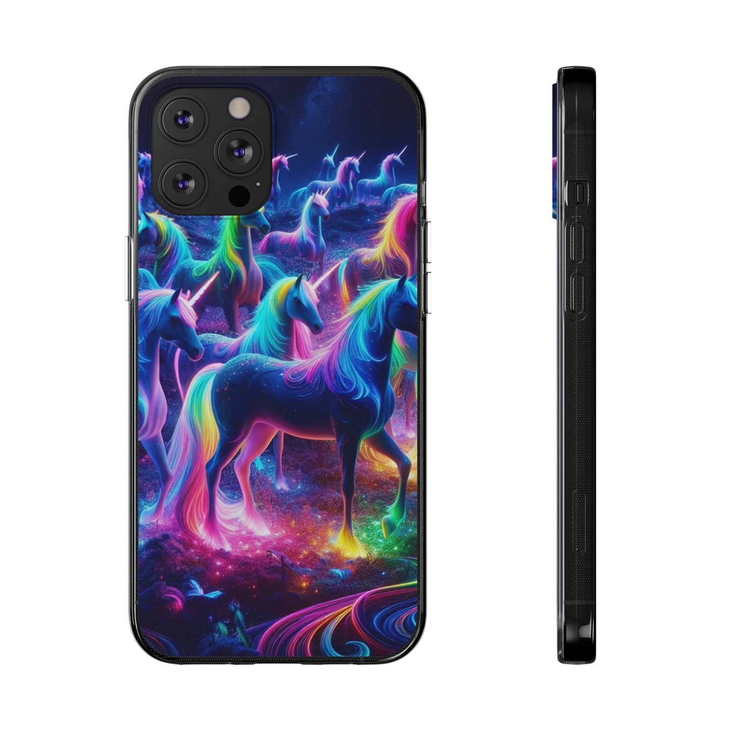 Neon Unicorn Spectacle. NEON Unicorns Art Polycarbonate Phone Case Samsung Galaxy s21 s22 Google Pixel 6 Iphone 11 12 13 14 Pro Max Mini Plus