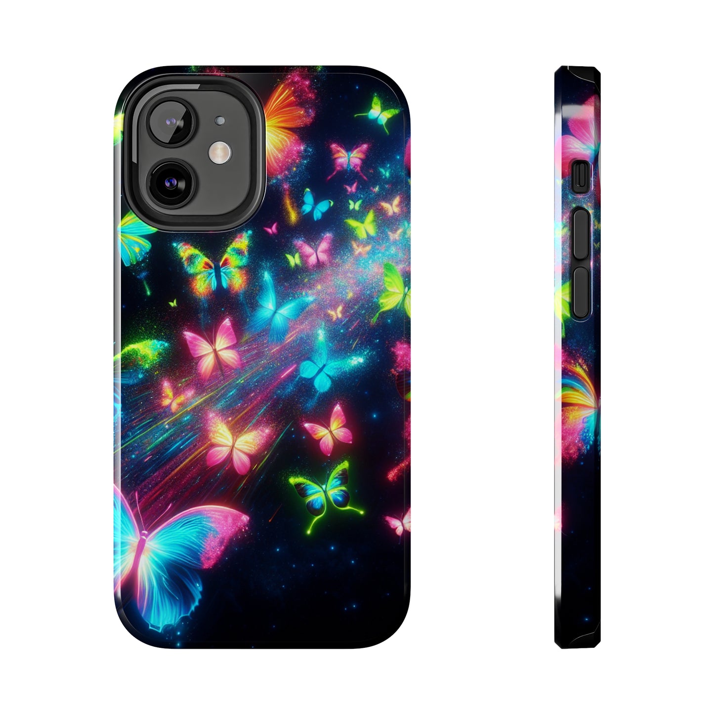 "Neon Swarm Splendour" NEON Butterflies Tough Phone Case