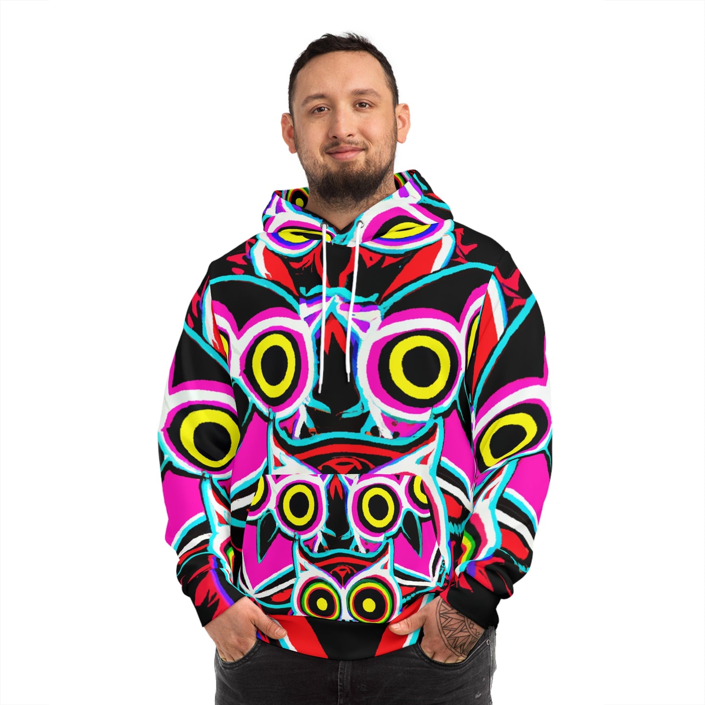 Neon Nocturne - NEON Owls AOP Hoodie