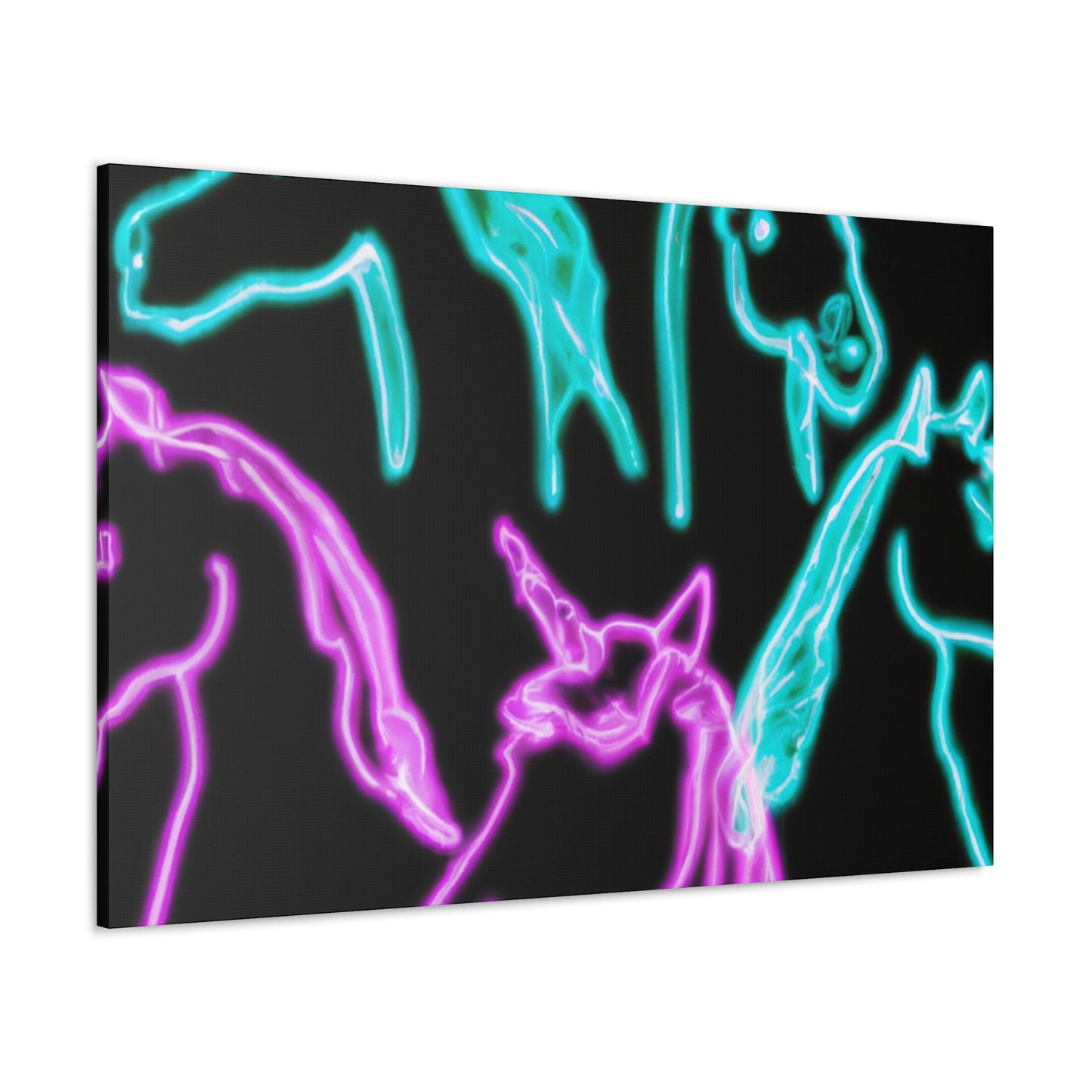 'Neon Unicorn Pod' NEON Unicorns Art Canvas