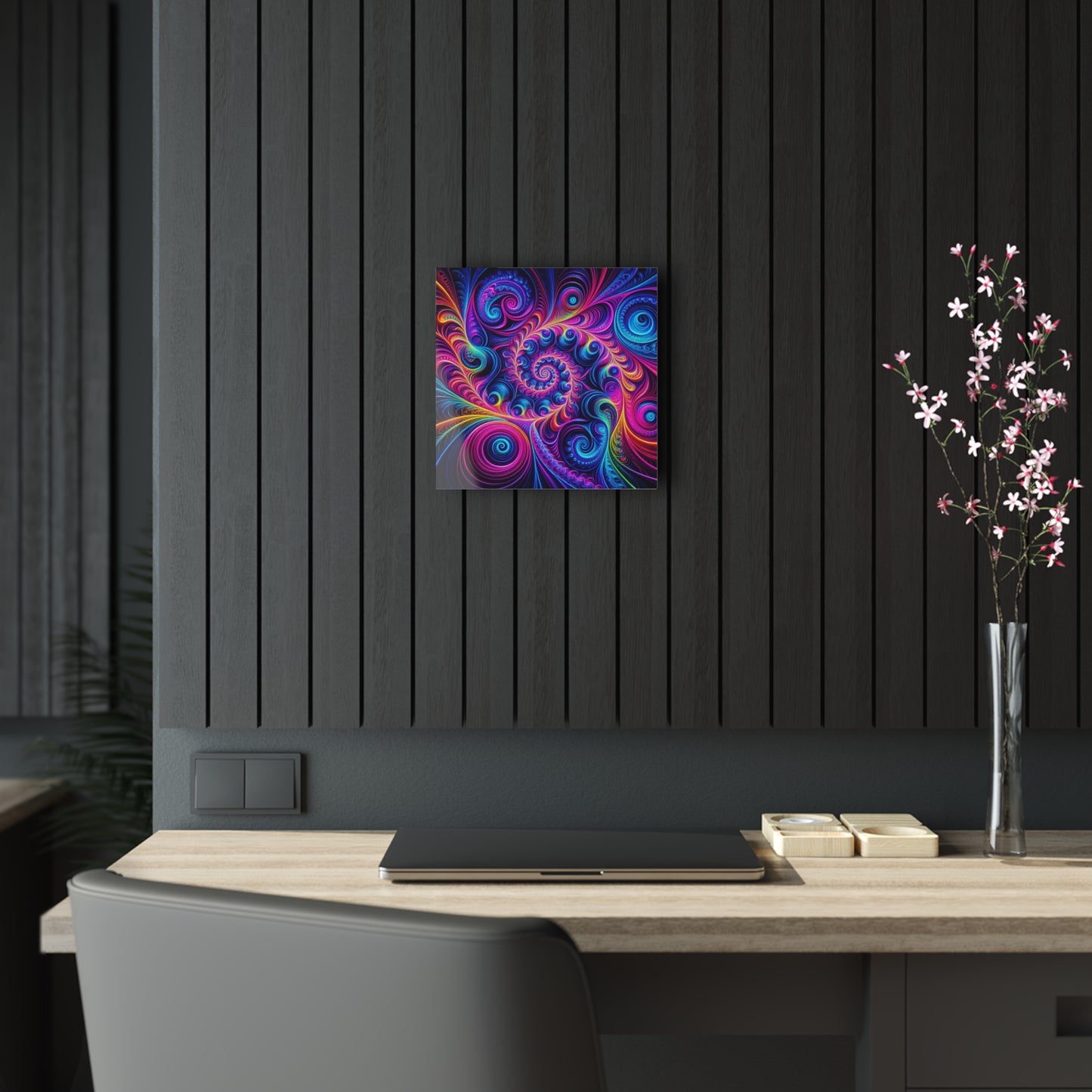 "Infinite Vibrance" Trippy infity Pattern 1/4" Glossy Acrylic Art