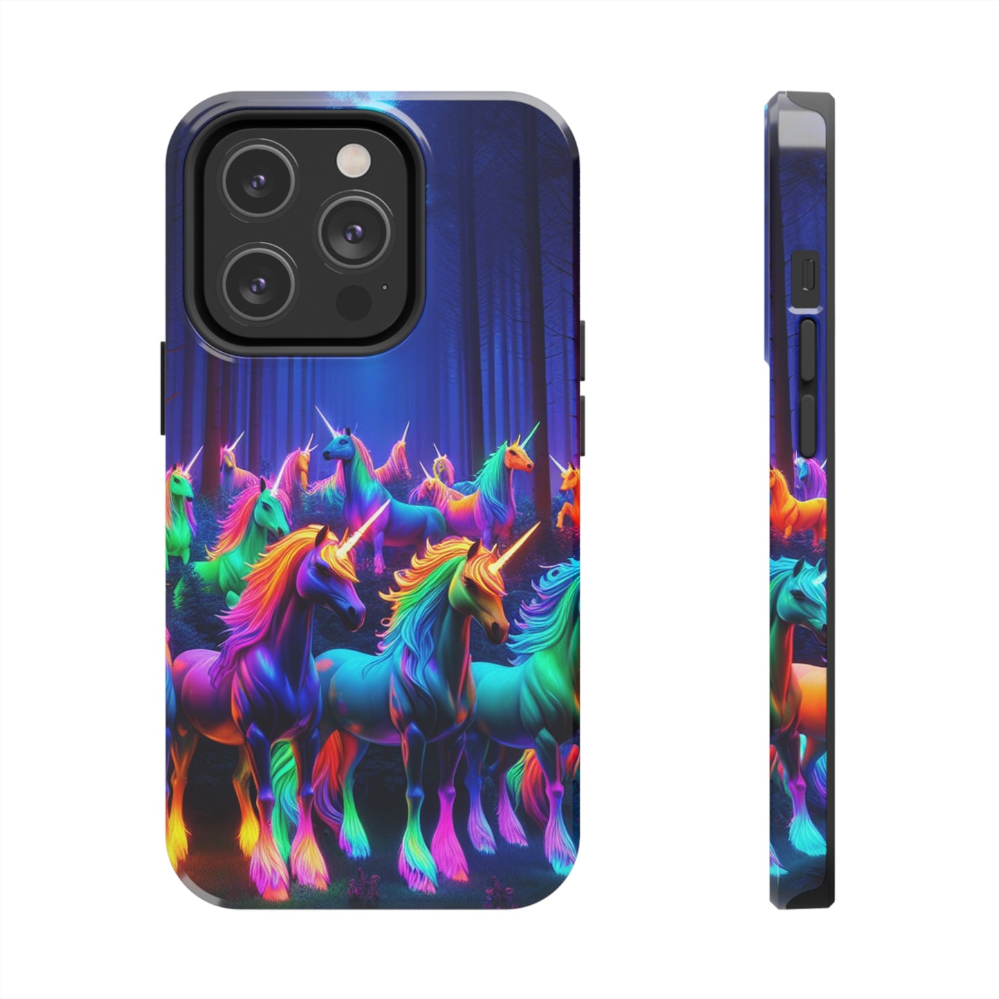 Vivid Unicorn Pack NEON Unicorns Tough Phone Case Iphone 7 8 9 10 11 12 13 14 Pro Max Mini Plus XR XS SE