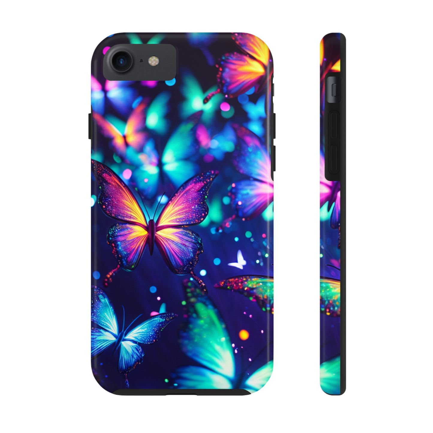 Neon Flutterings. NEON Butterflies Tough Phone Case Iphone 6 7 8 9 10 11 12 13 14 SE X XR XS Pro Max Mini Plus