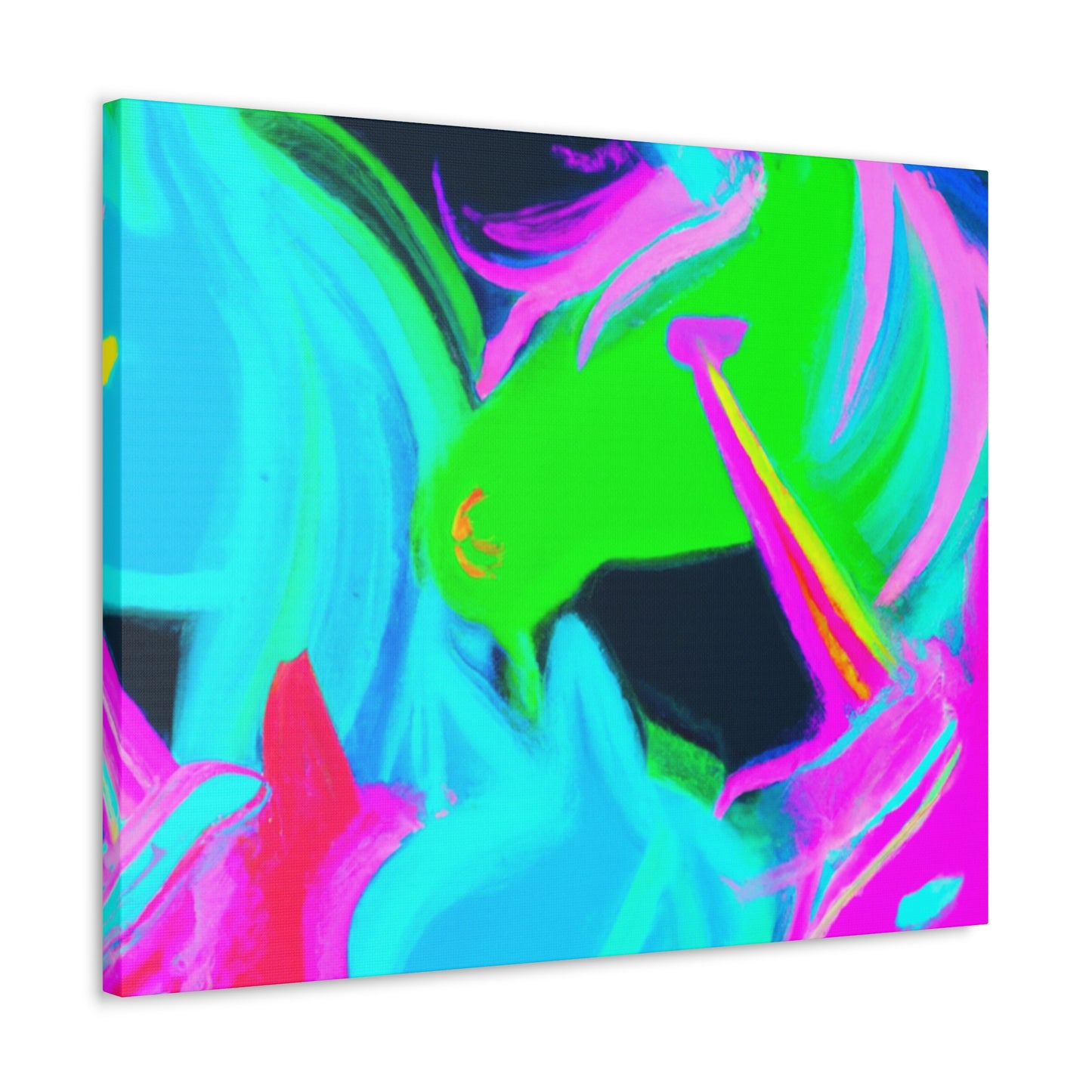 Neon Magical Joyride NEON Unicorns Art Canvas