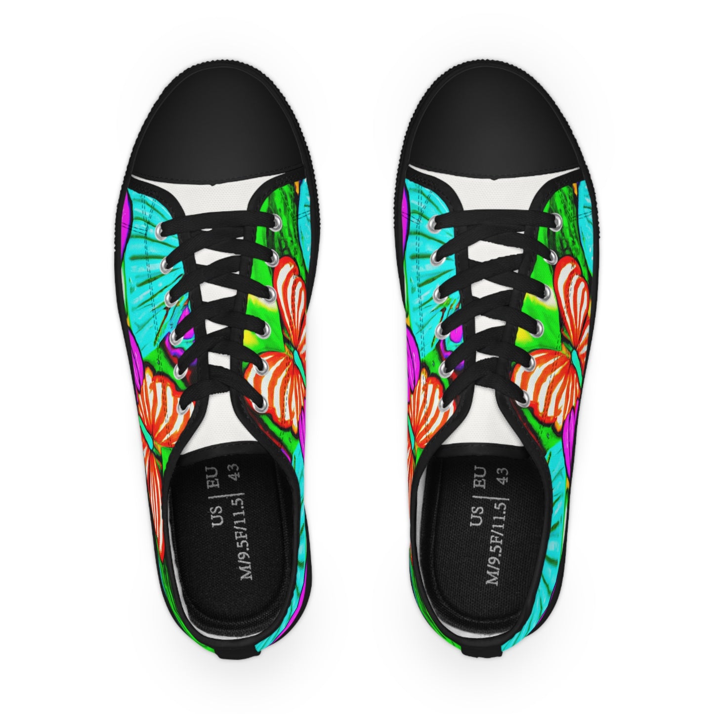 "Neon Flight of Fancy" - Men's Lowtop Sneakers
