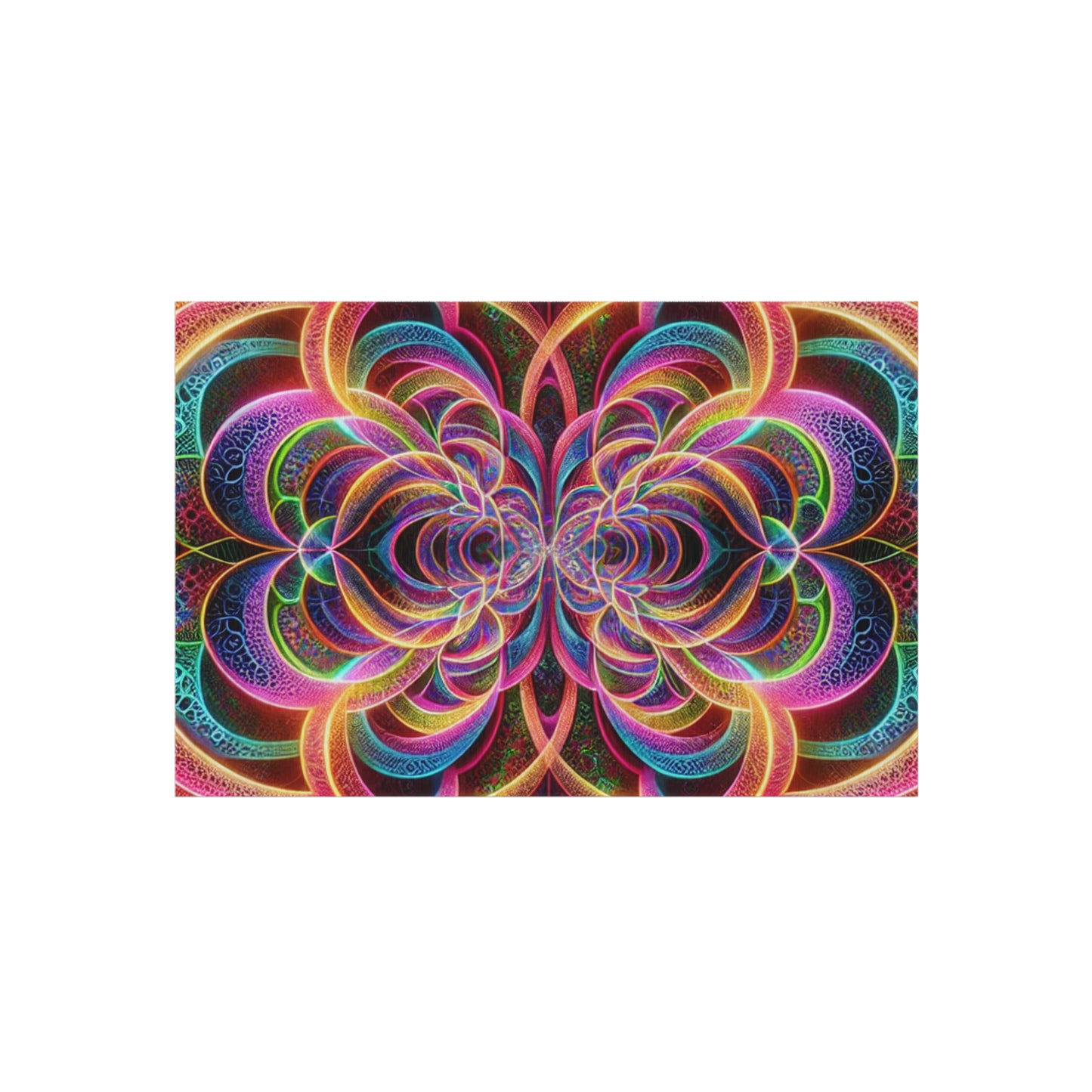 Neon Infinity Splatter-scape. Infinity Patterns Outdoor Rug
