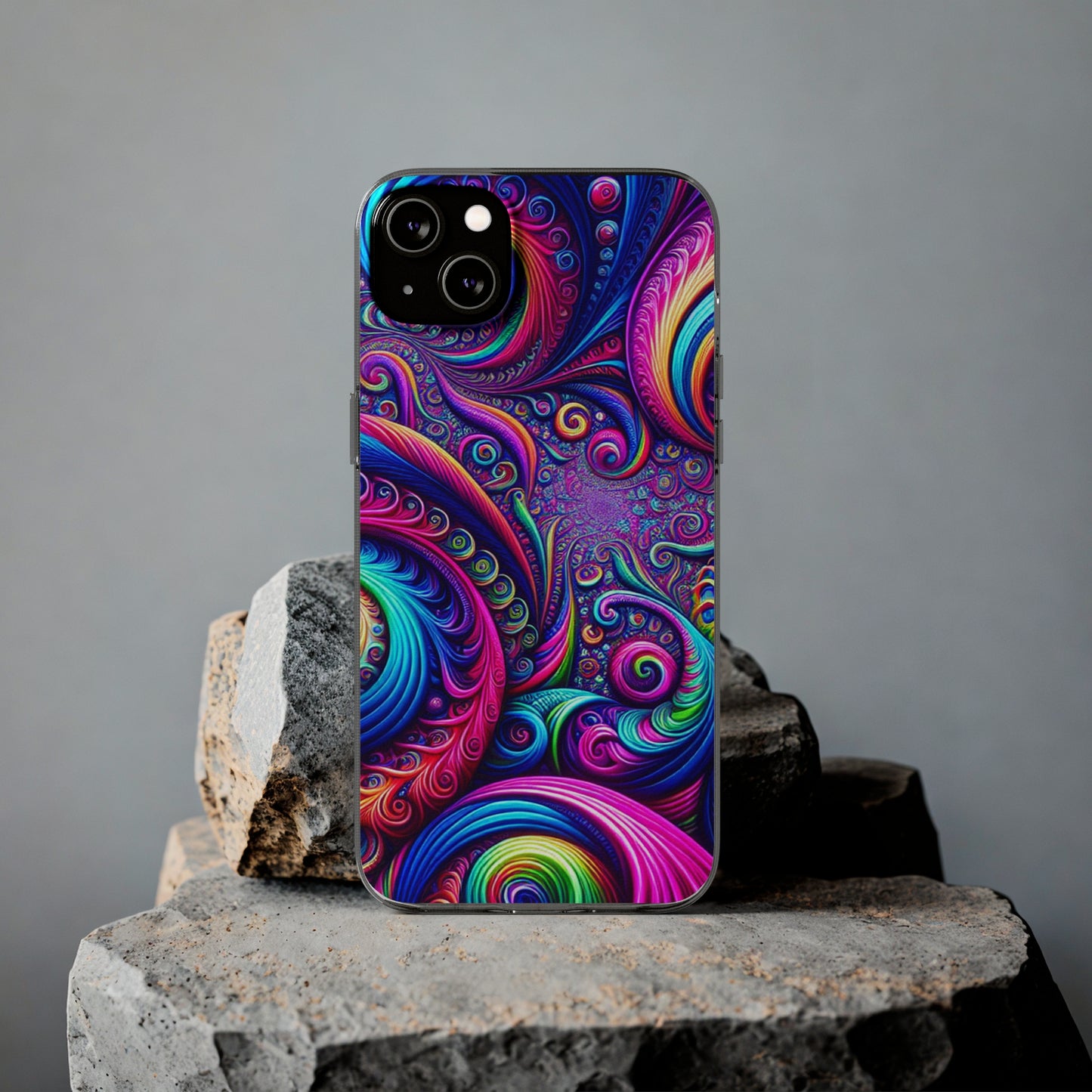 "VibranTrip Neonfinity" Infinity Patterns Art Polycarbonate Phone Case