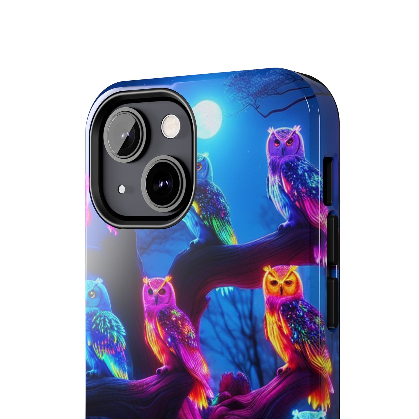 "Neon Nocturne" NEON Owls Tough Phone Case