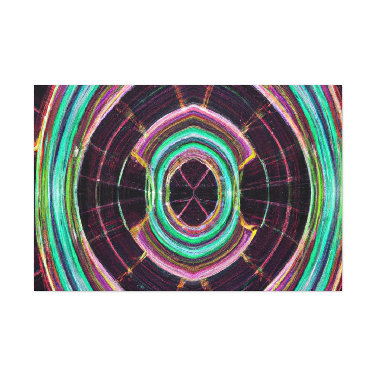 Electric Cosmic Confetti. Trippy Infinity Patterns Art Canvas