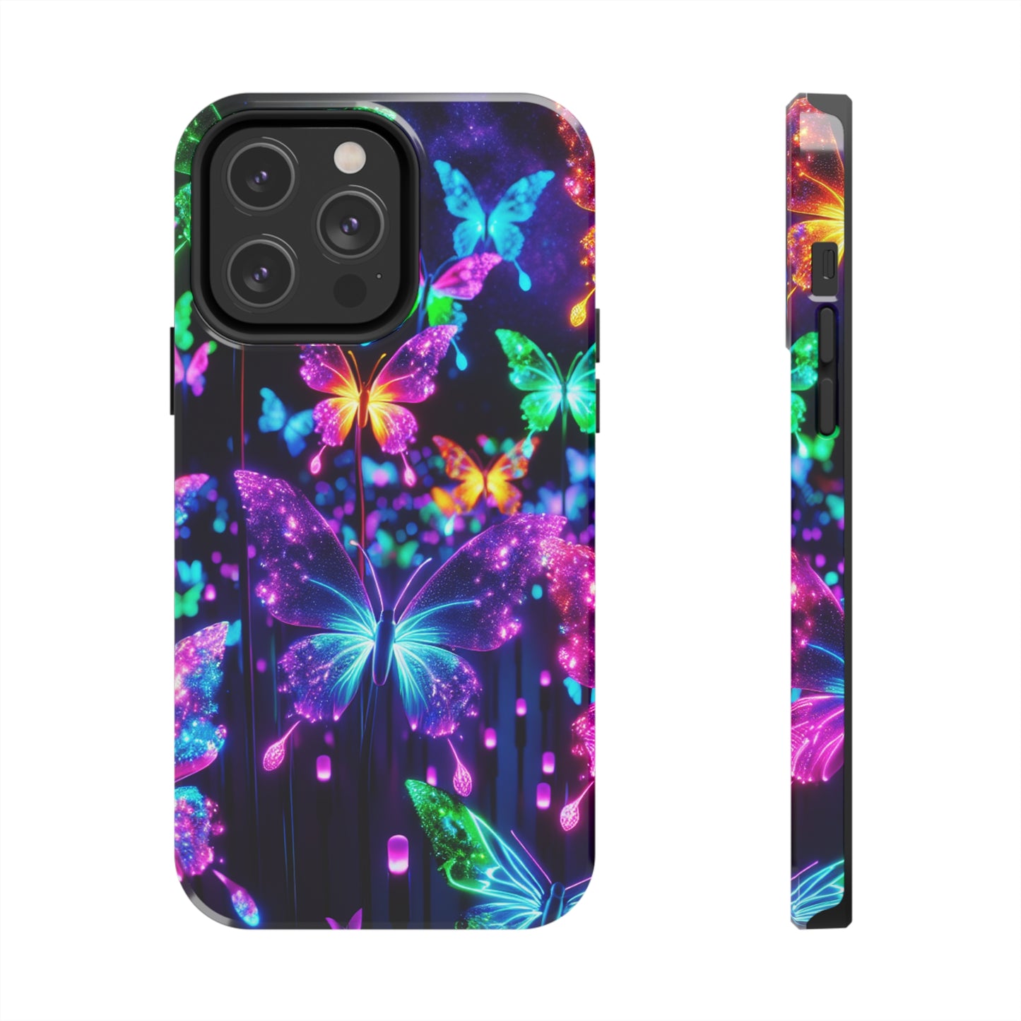 "Vibrance in Flight" NEON Butterflies Tough Phone Case