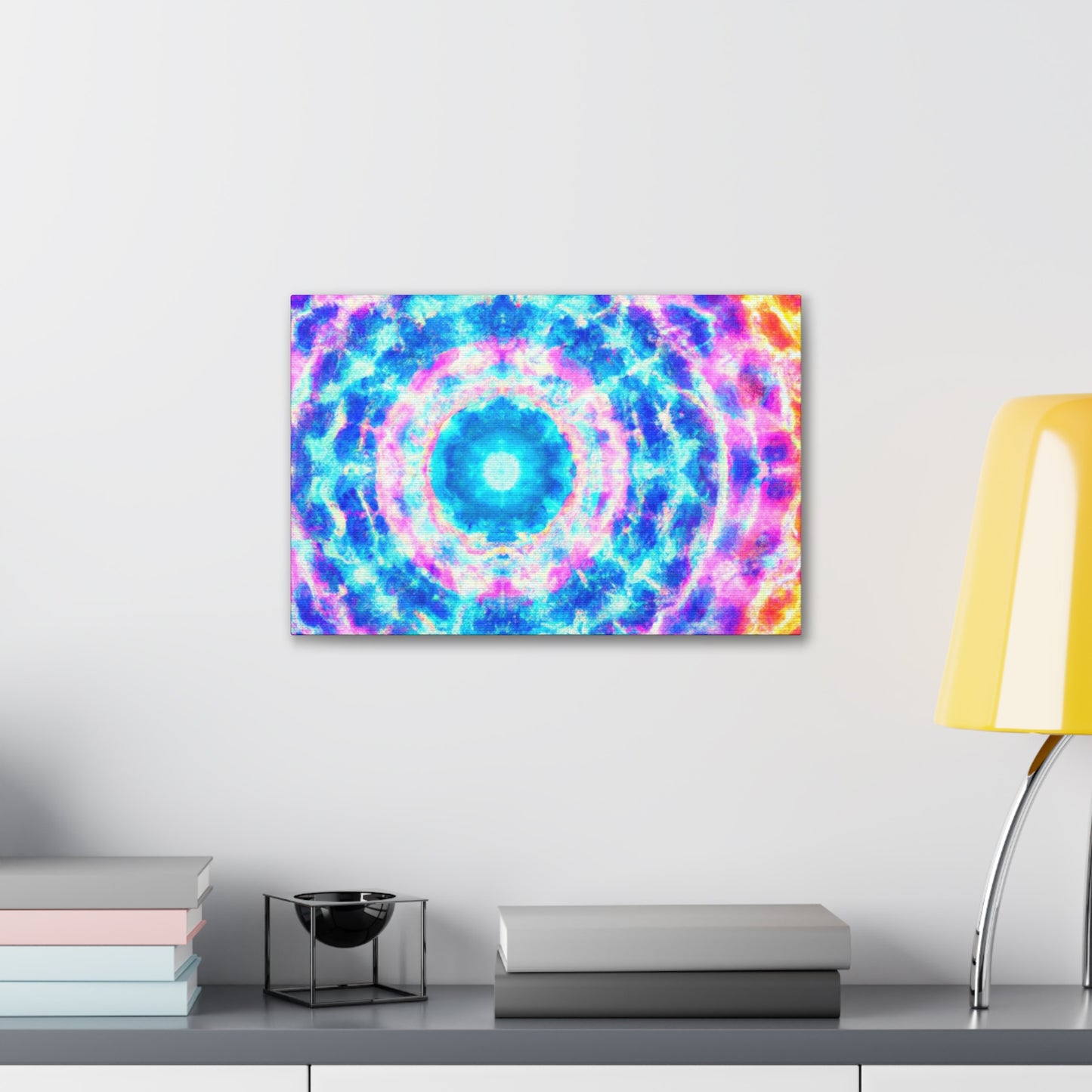 Vivid Cosmic Lightsphere Trippy Infinity Patterns Art Canvas