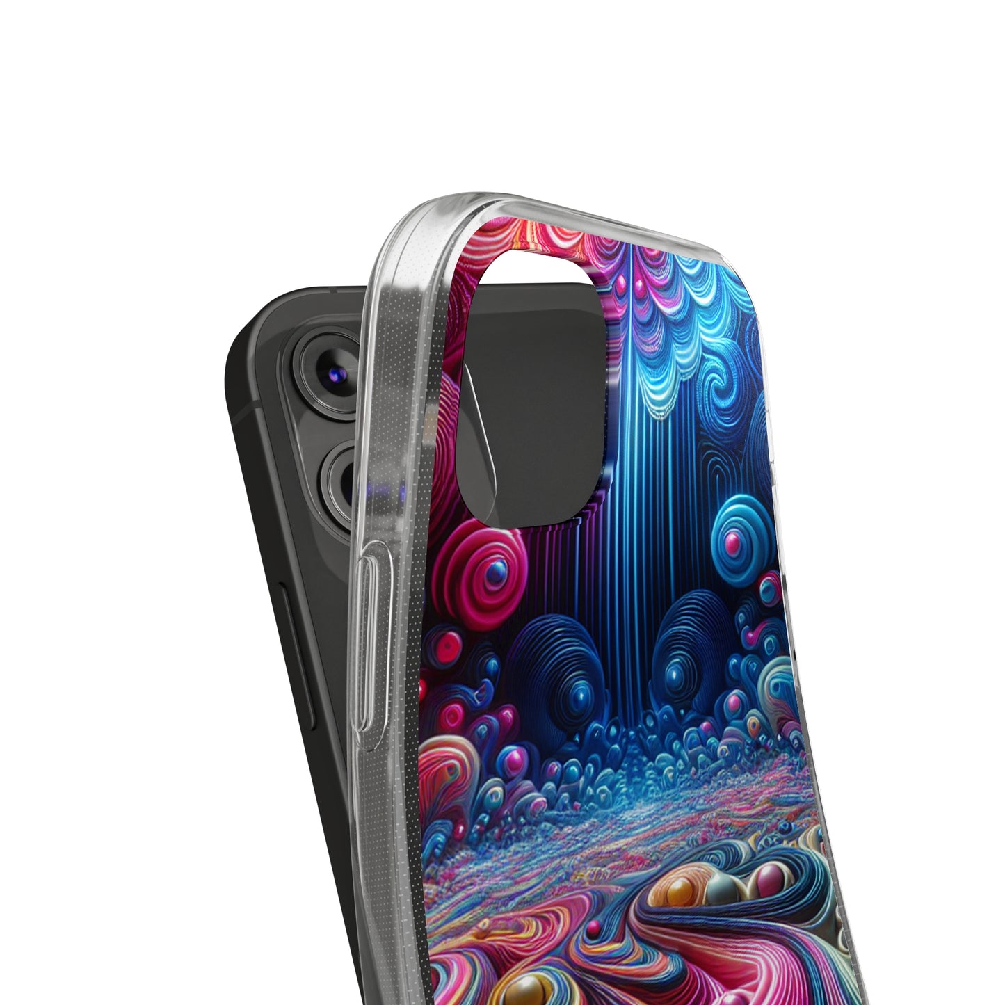 Mesmerizing Neon Infinity Infinity Patterns Art Polycarbonate Phone Case Samsung Galaxy s21 s22 Google Pixel 6 Iphone 11 12 13 14 Pro Max Mini Plus