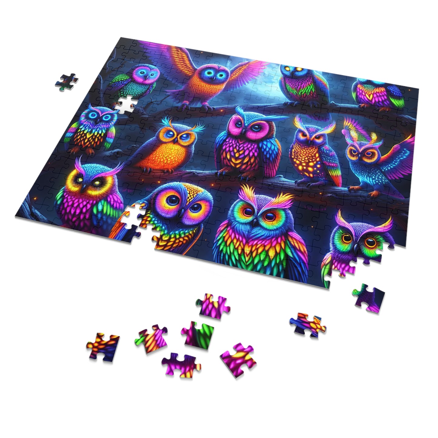 NeonOwlDreams - Neon Owls Puzzle 30, 110, 252, and 1000 Pieces