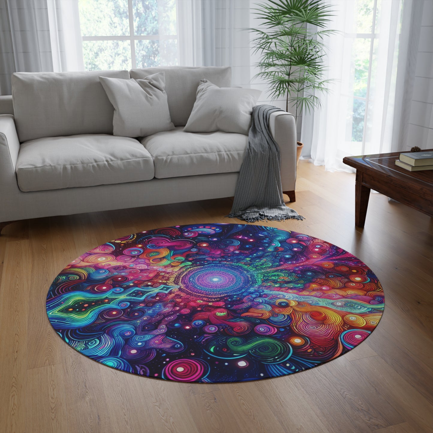 "Infinite Vibrancy" Infinity Patterns Round Rug