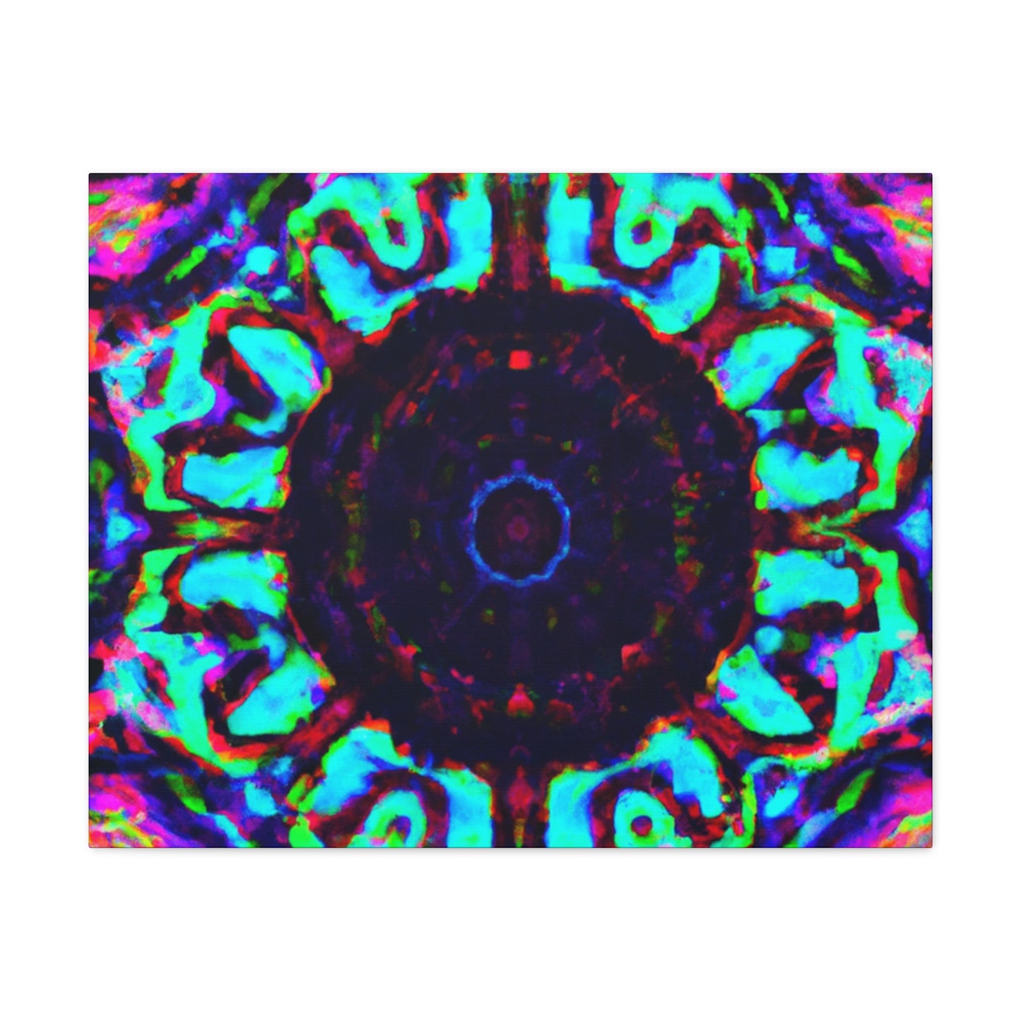 Vibrant Trippy Neon Infinity Prismatic Play. Trippy Infinity Patterns Art Canvas