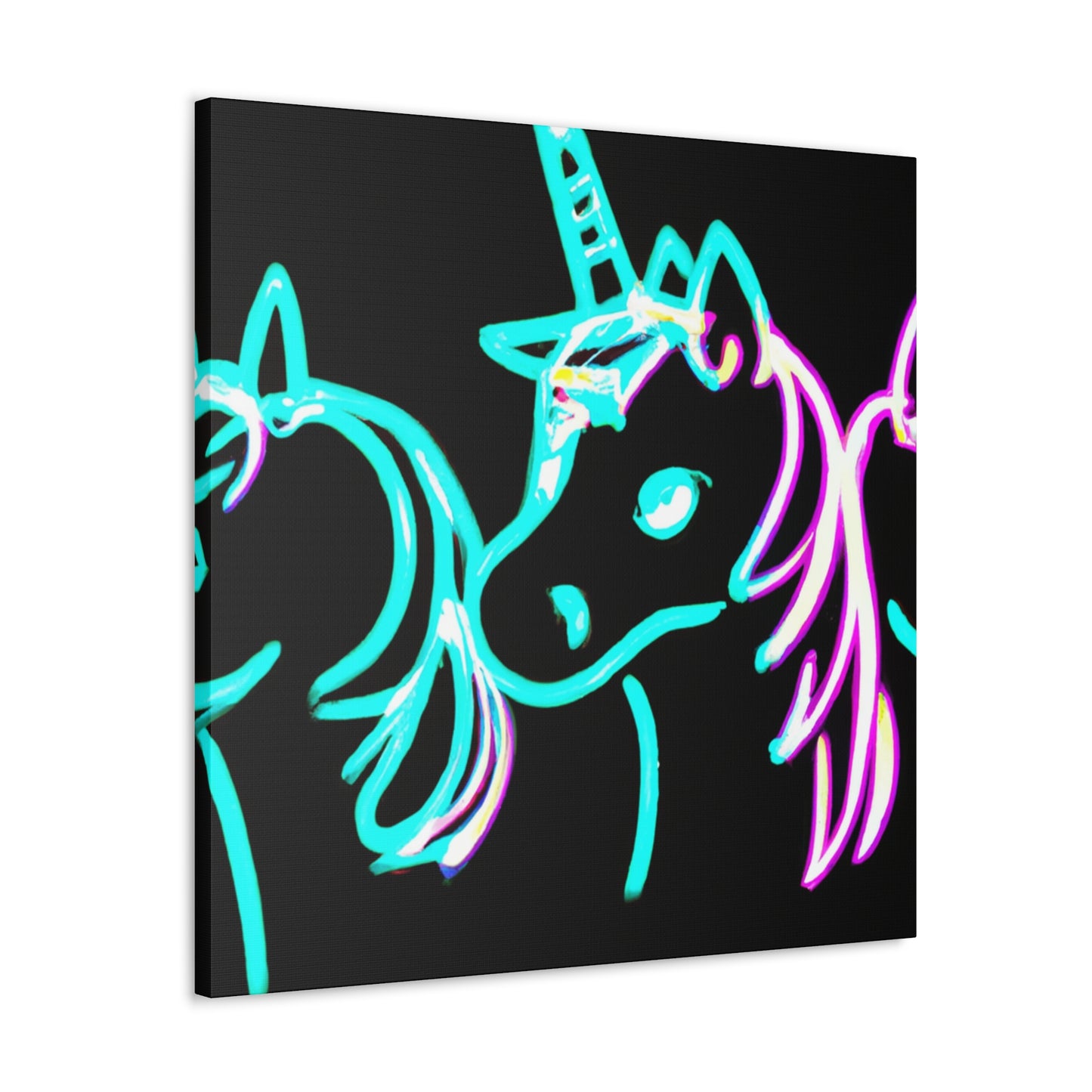 "Neon Unicorn Carnival" NEON Unicorns Art Canvas