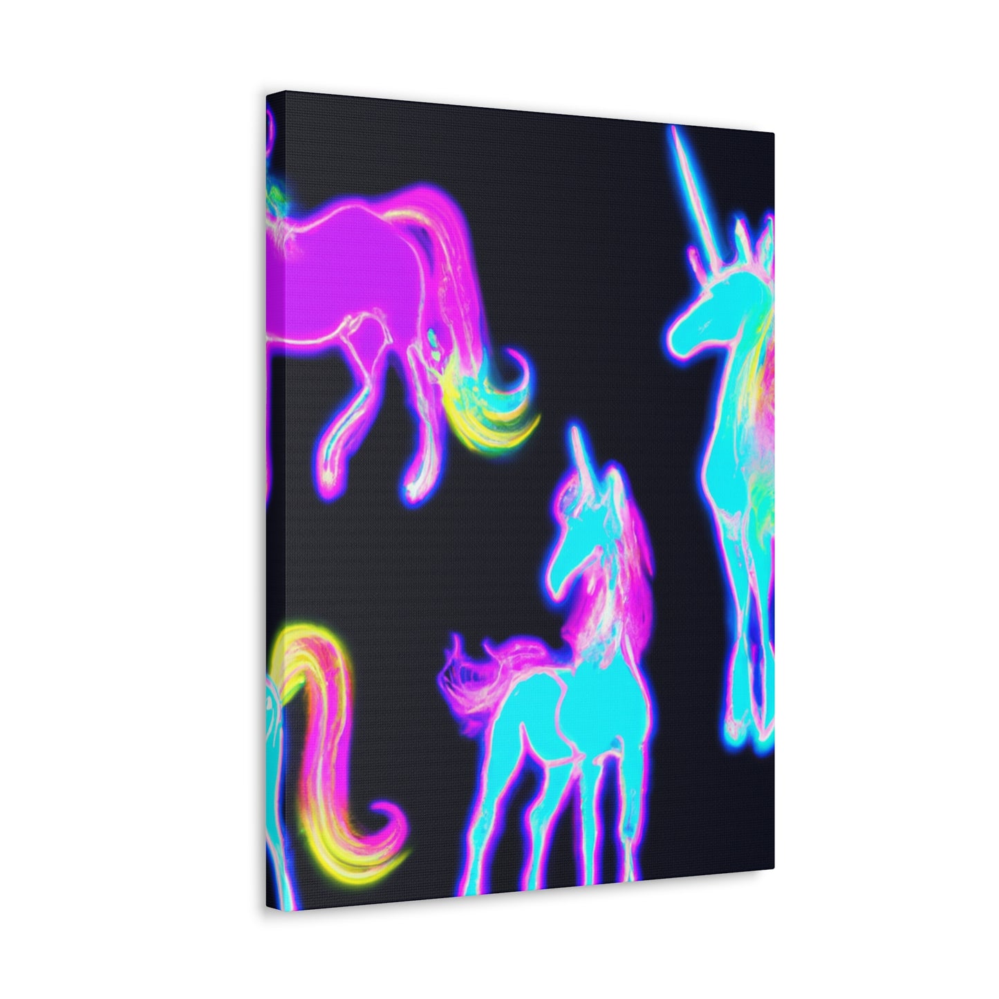 "Neon Magic" NEON Unicorns Art Canvas