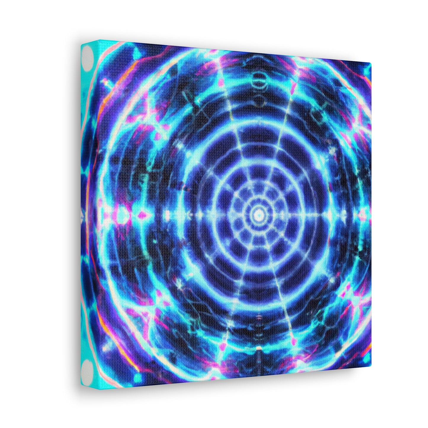 Neon Infinity Visions. Trippy Infinity Patterns Art Canvas