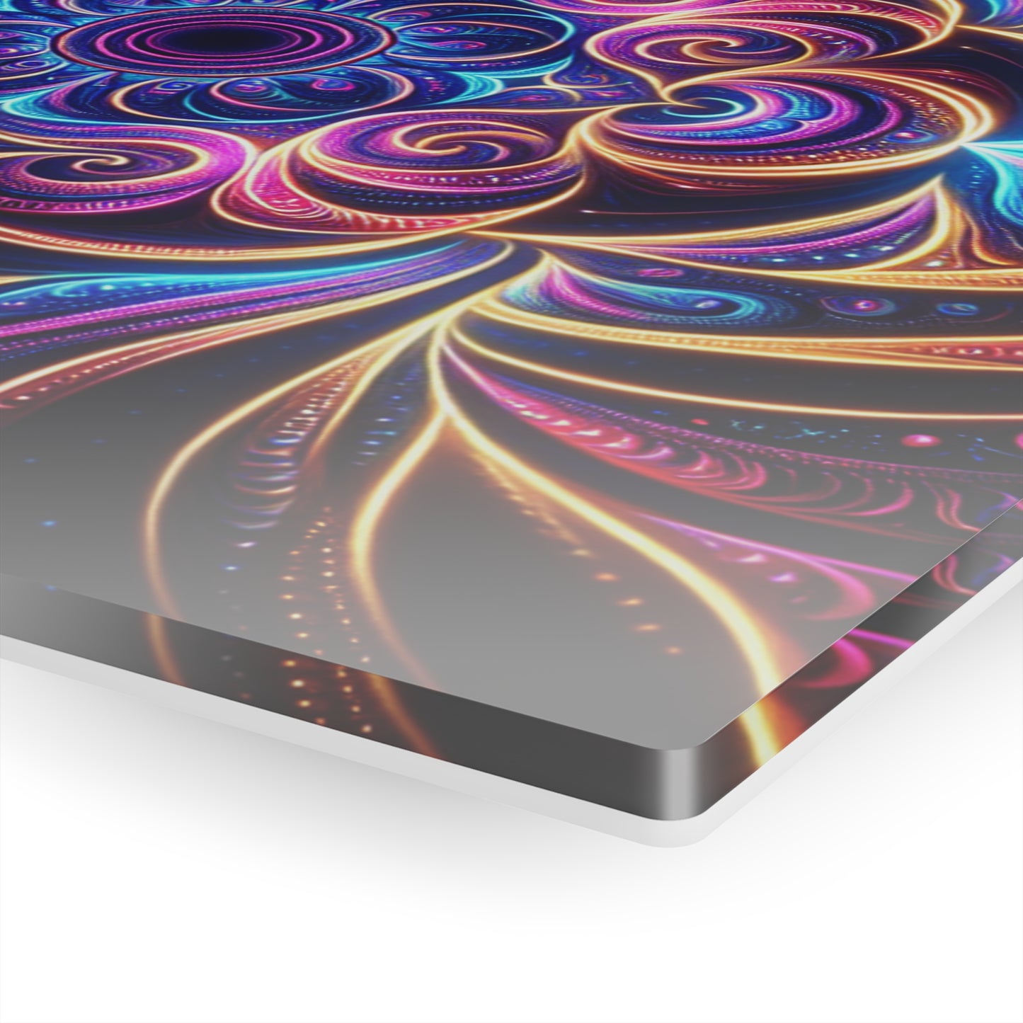 Cosmic Caressassement Trippy infity Pattern 1/4" Glossy Acrylic Art