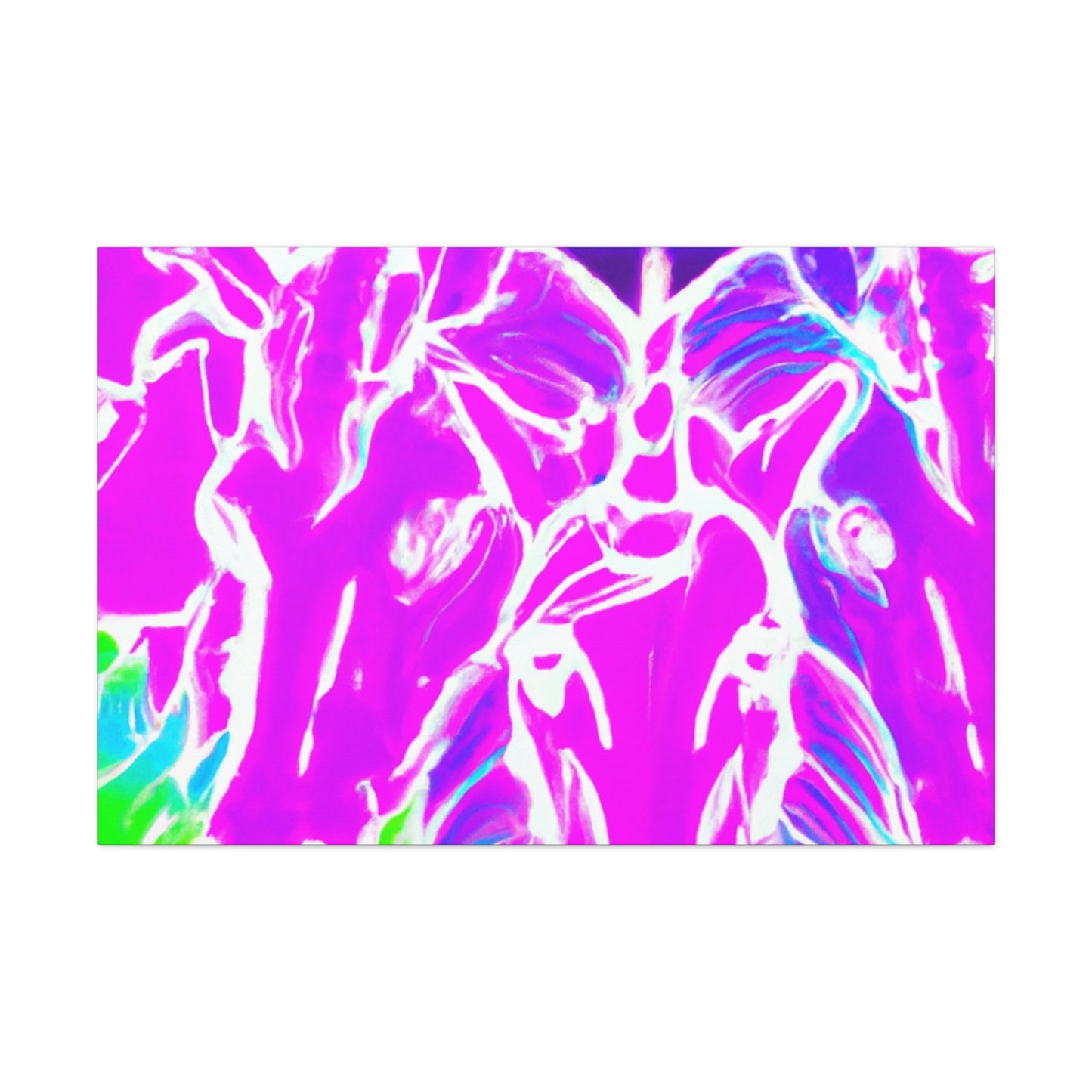 Neon Splendor Unicorns. NEON Unicorns Art Canvas